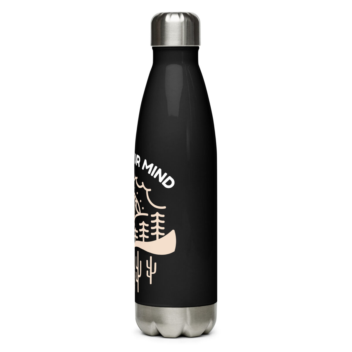 stainless steel water bottle black 17oz left 649d84bb71782