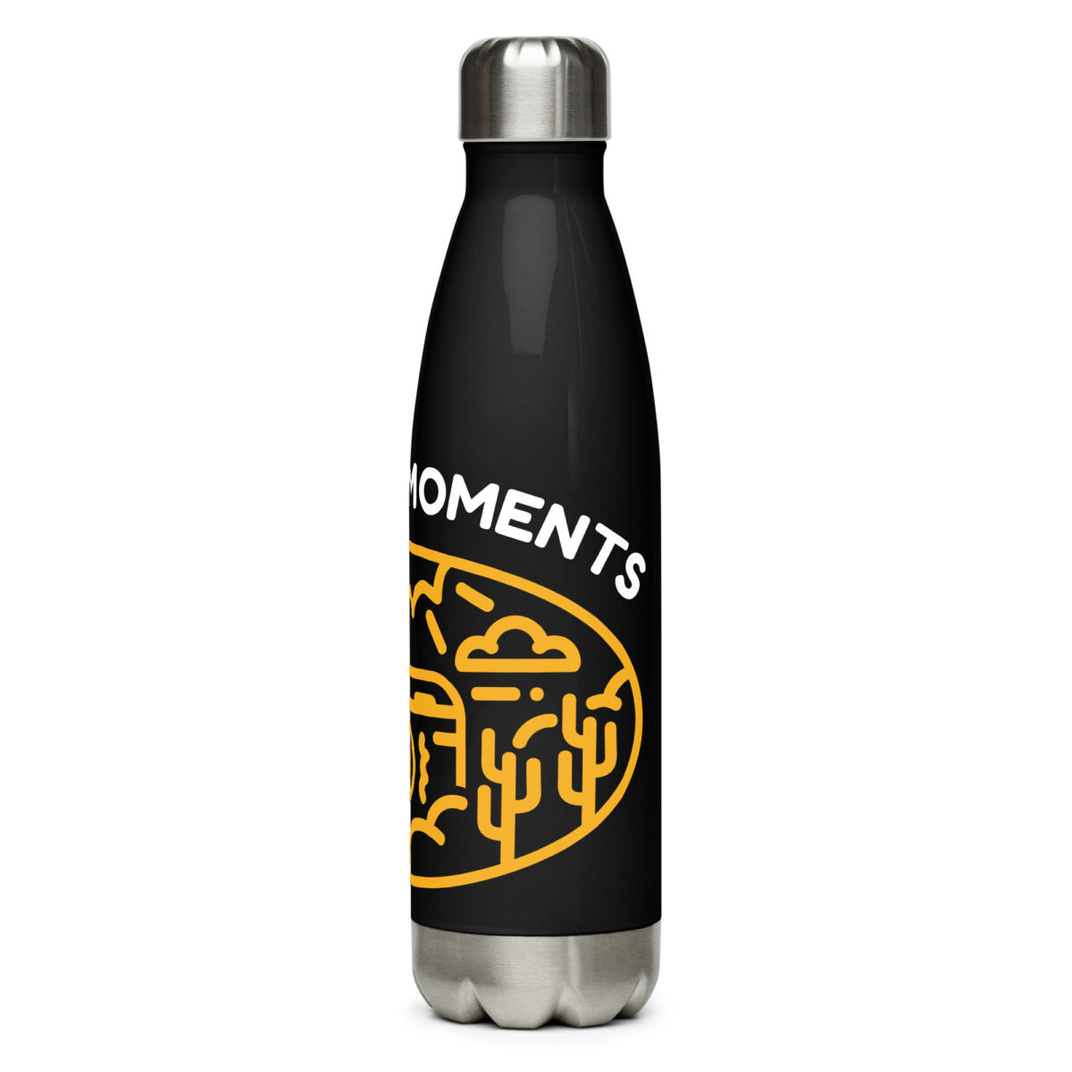 stainless steel water bottle black 17oz left 649d8b0defc6d