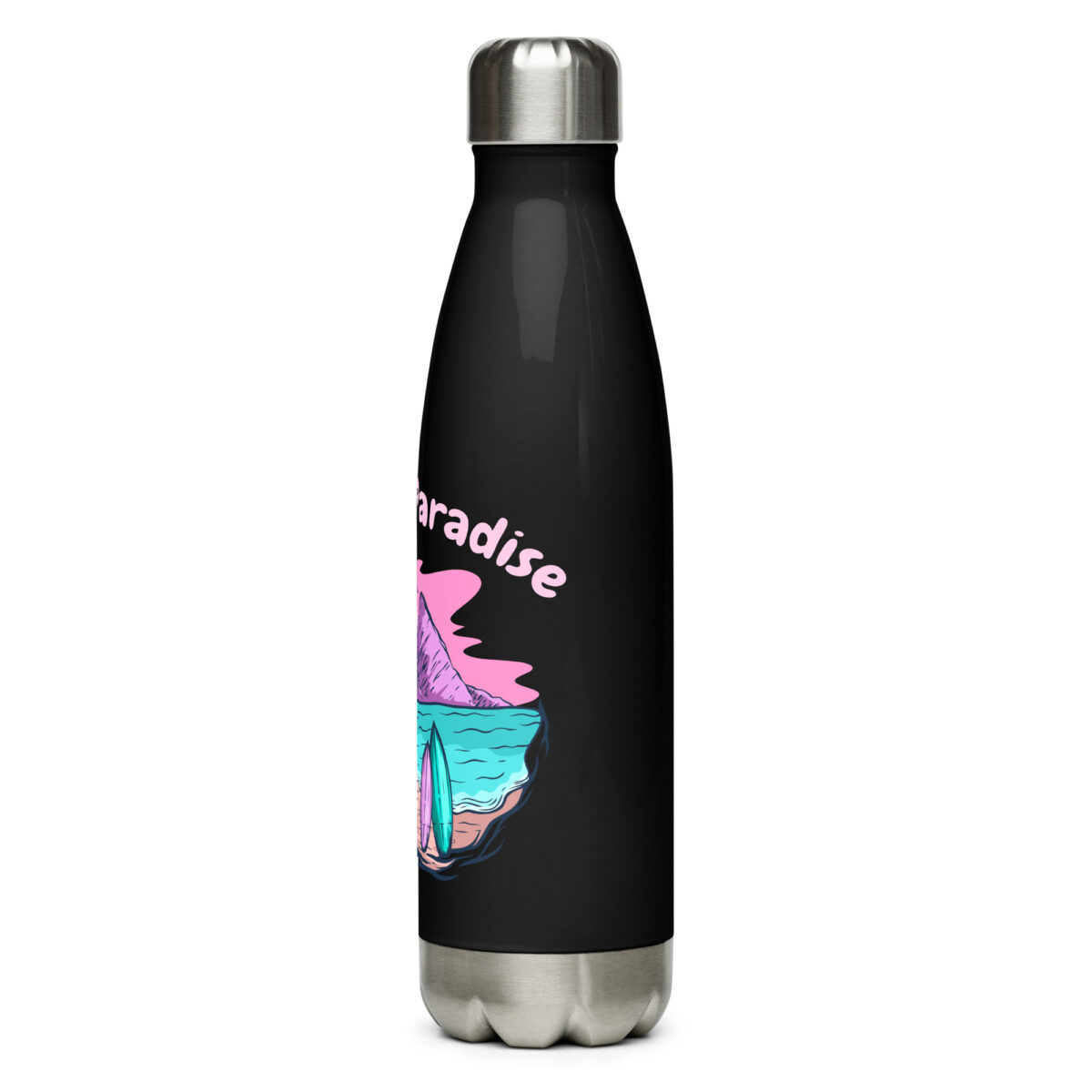 stainless steel water bottle black 17oz left 649da97231526