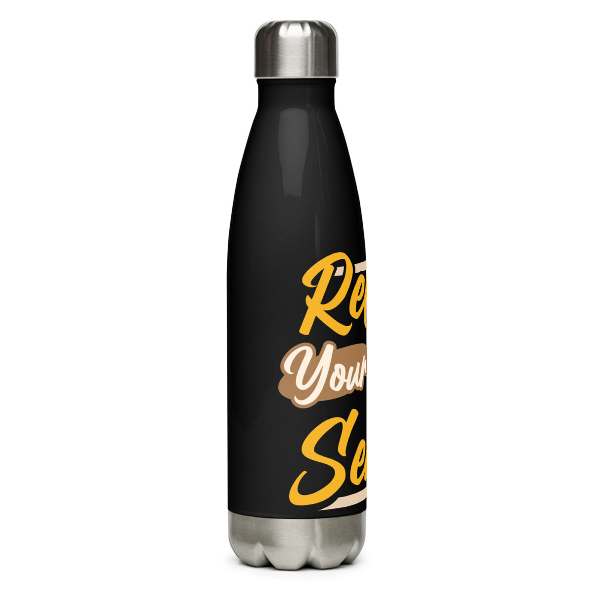 stainless steel water bottle black 17oz right 64998763dd2a8