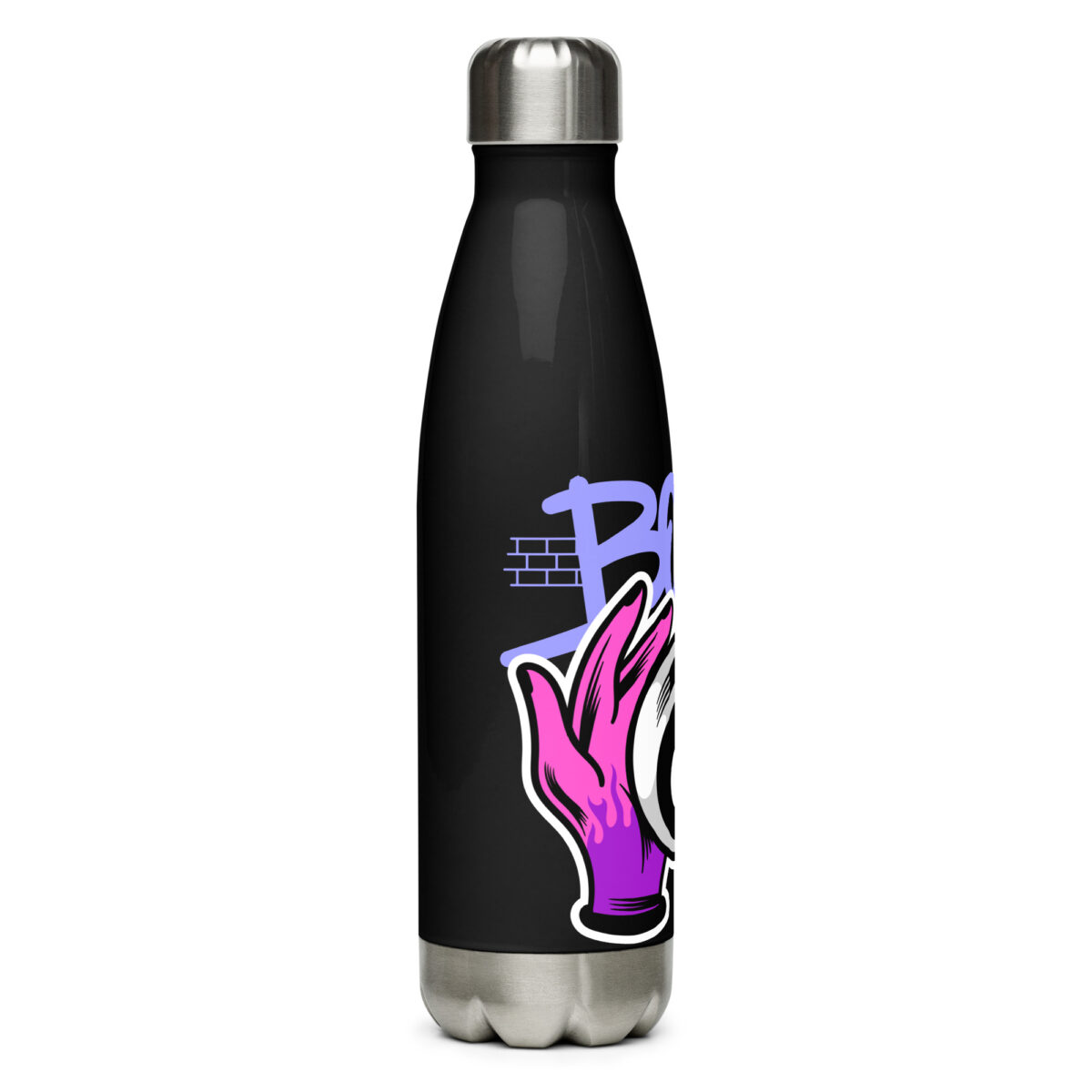 stainless steel water bottle black 17oz right 6499b699814fd