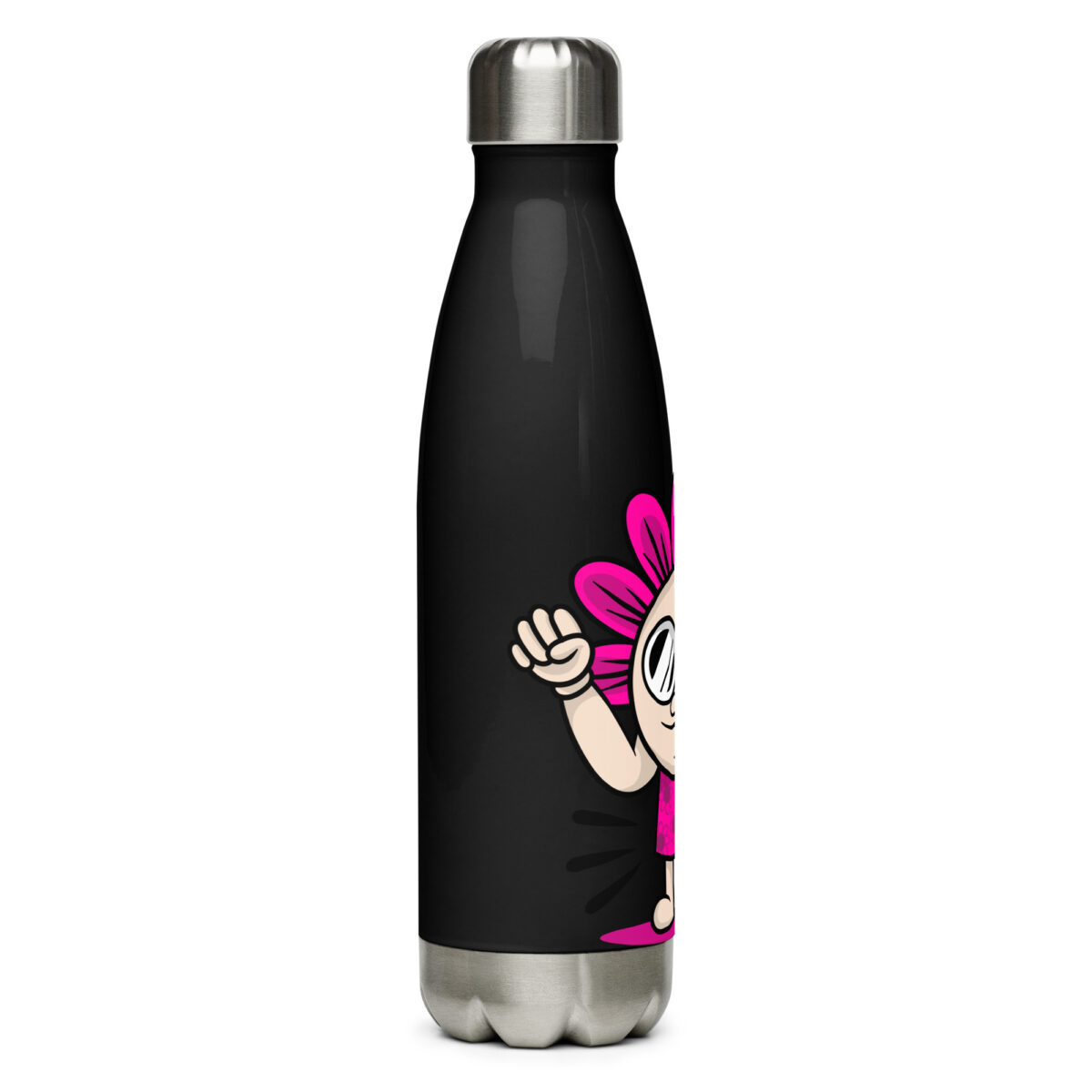 stainless steel water bottle black 17oz right 6499bcbf09bf6