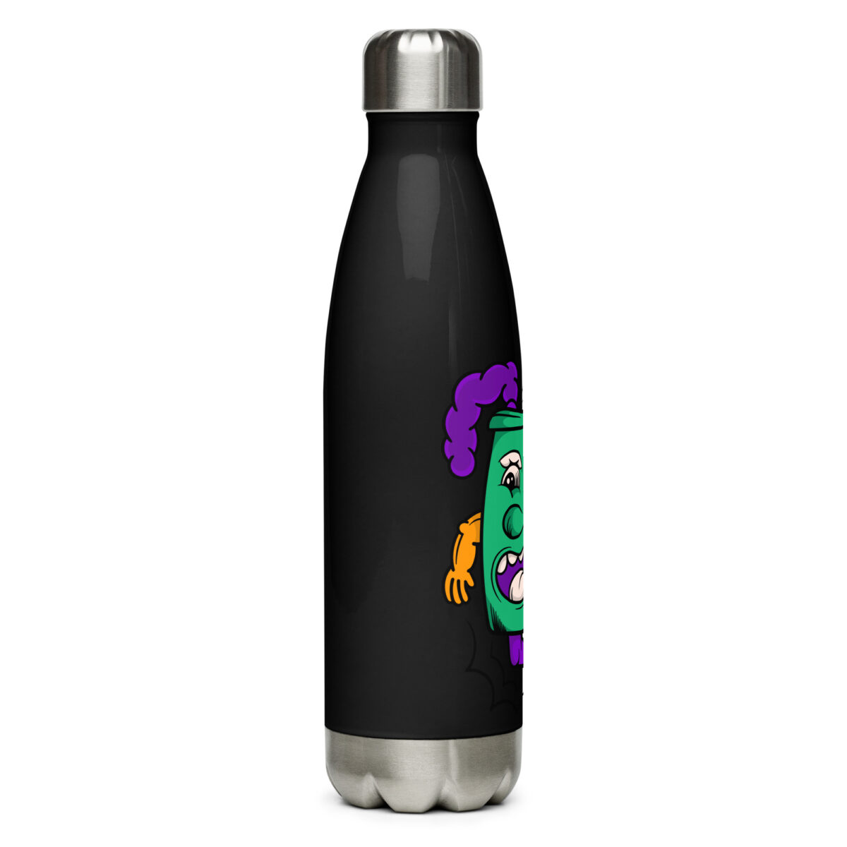 stainless steel water bottle black 17oz right 6499be519be03