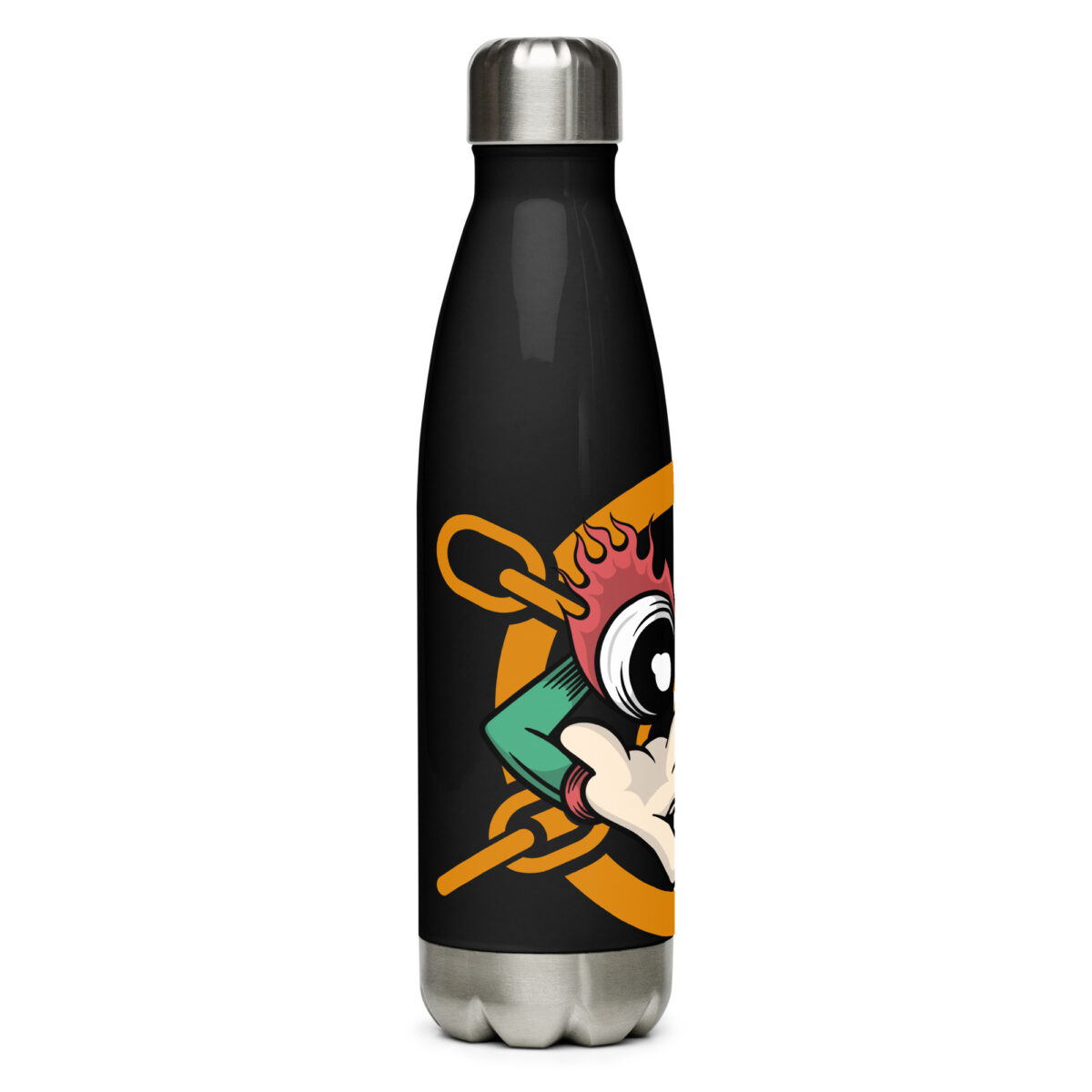 stainless steel water bottle black 17oz right 6499c0b632300