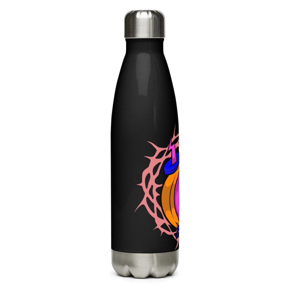 stainless steel water bottle black 17oz right 6499c4b95a47b