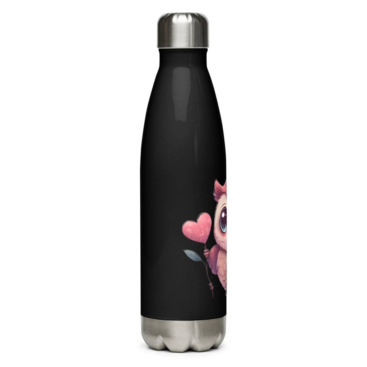 stainless steel water bottle black 17oz right 6499c75277299