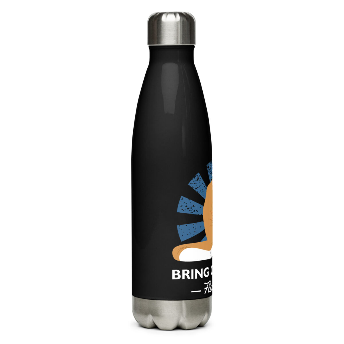 stainless steel water bottle black 17oz right 649ac34f9030c