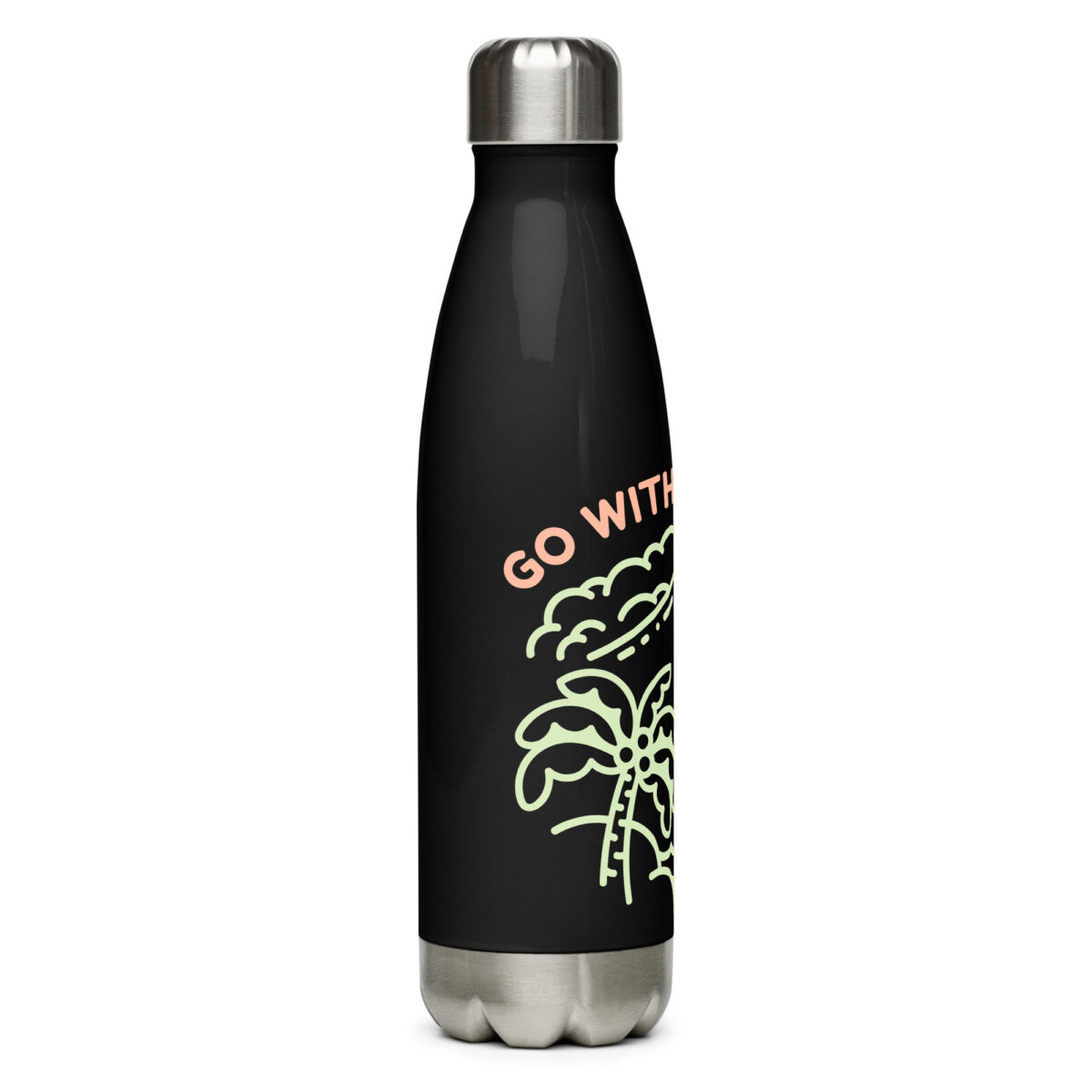 stainless steel water bottle black 17oz right 649d878713498