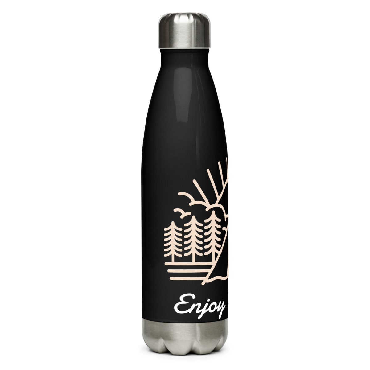 stainless steel water bottle black 17oz right 649d898db6199