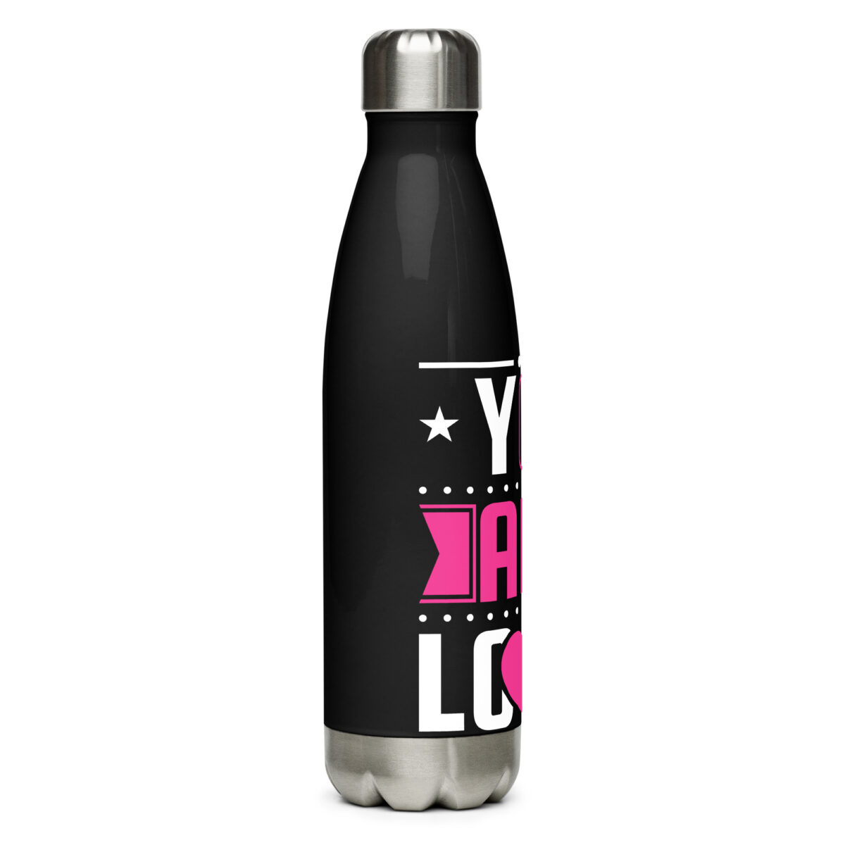 stainless steel water bottle black 17oz right 649db9b7167ed