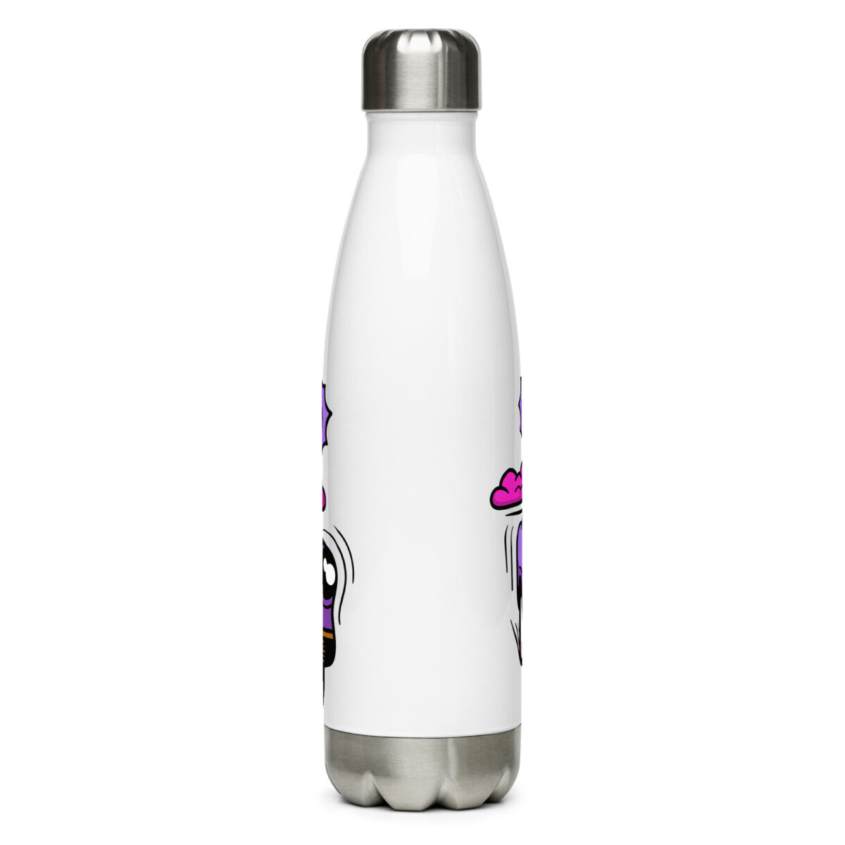 stainless steel water bottle white 17oz back 6499bd3ca401d