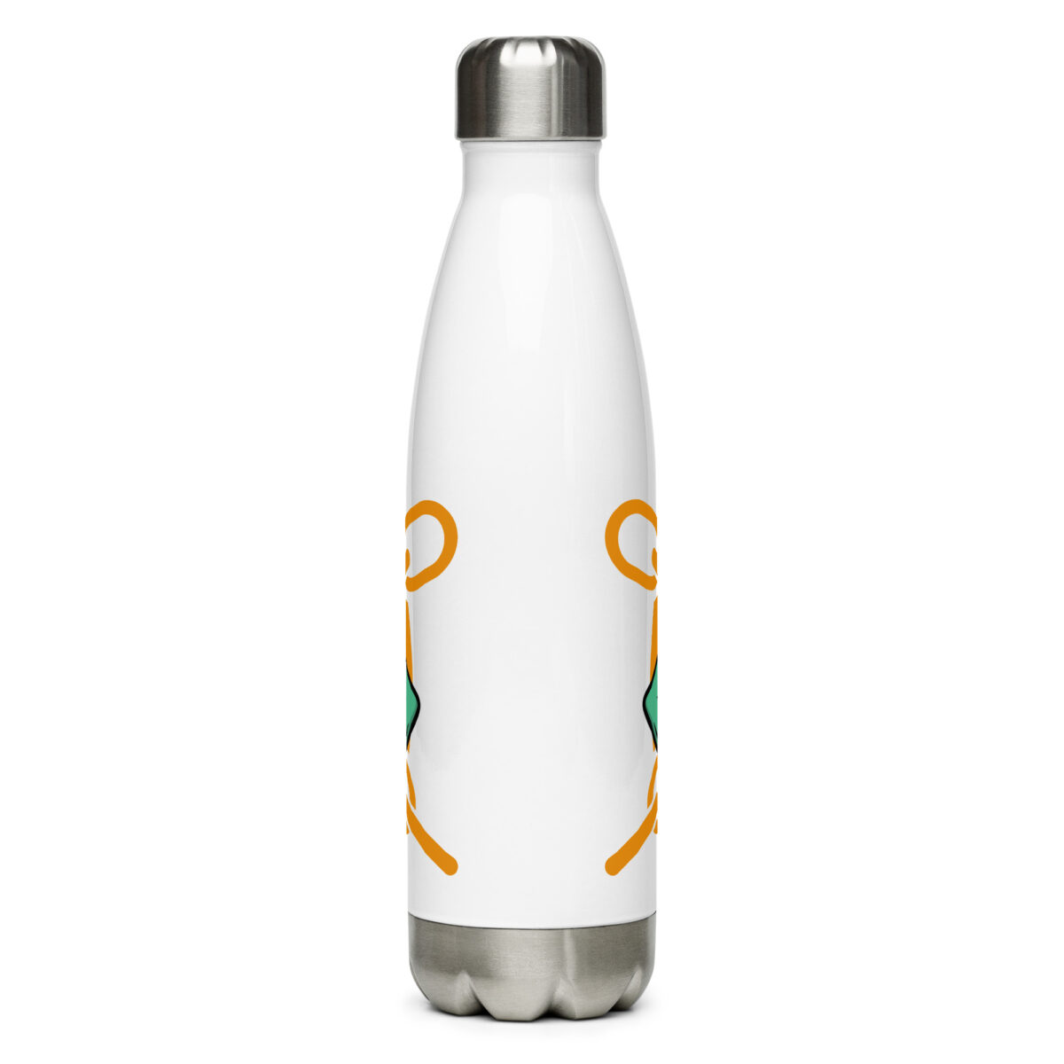 stainless steel water bottle white 17oz back 6499c0b6324ed