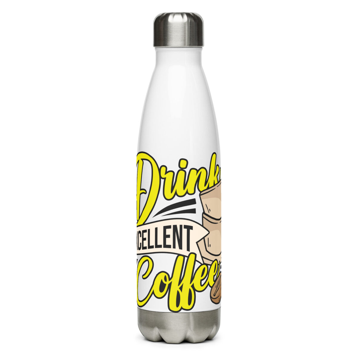 stainless steel water bottle white 17oz front 64998cfcbe427