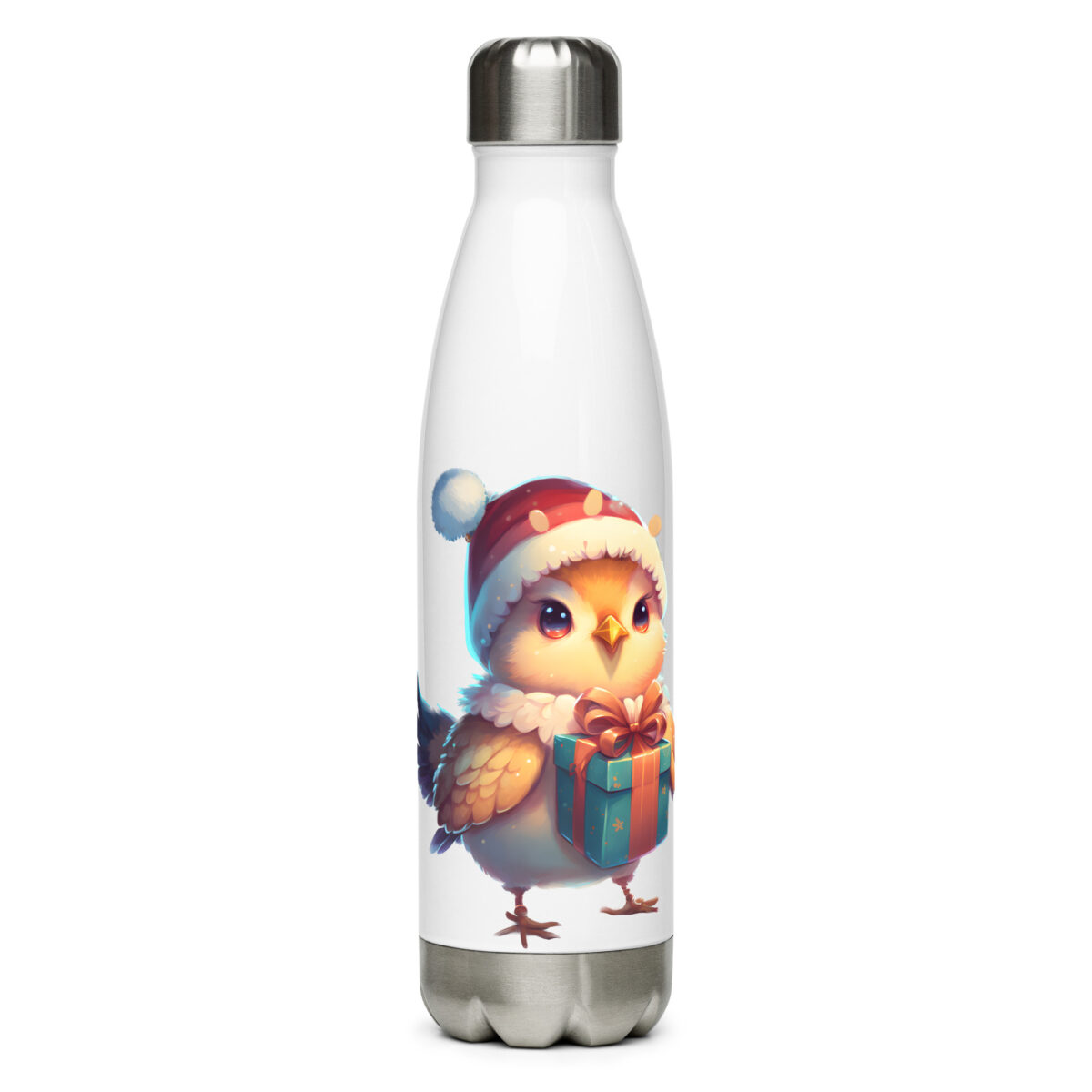 stainless steel water bottle white 17oz front 6499d285b4648