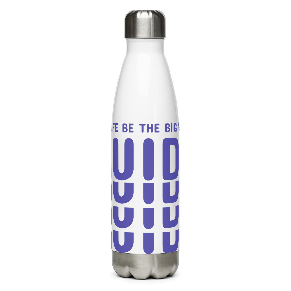 stainless steel water bottle white 17oz front 649abf94c7b5f