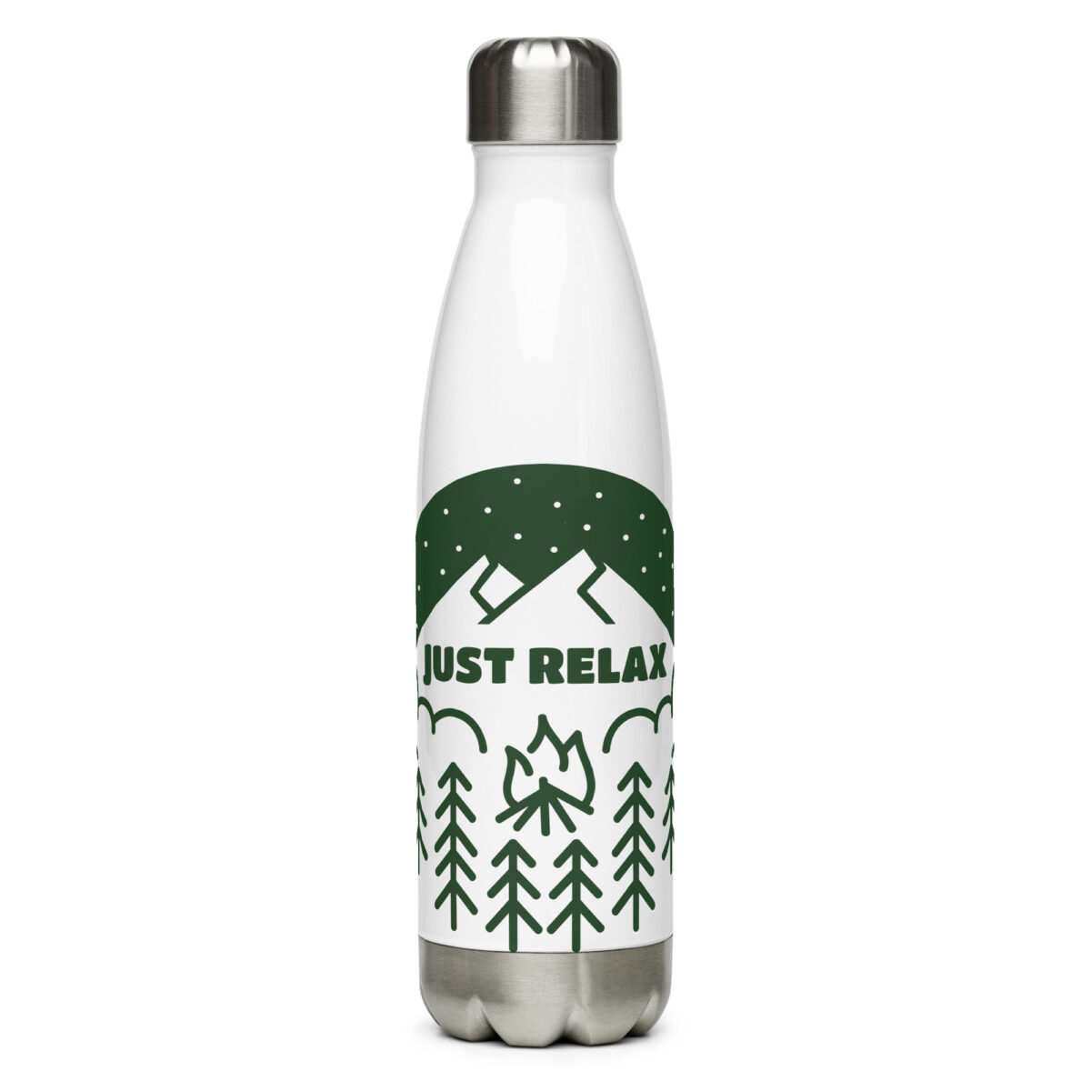 stainless steel water bottle white 17oz front 649d868fb0b16