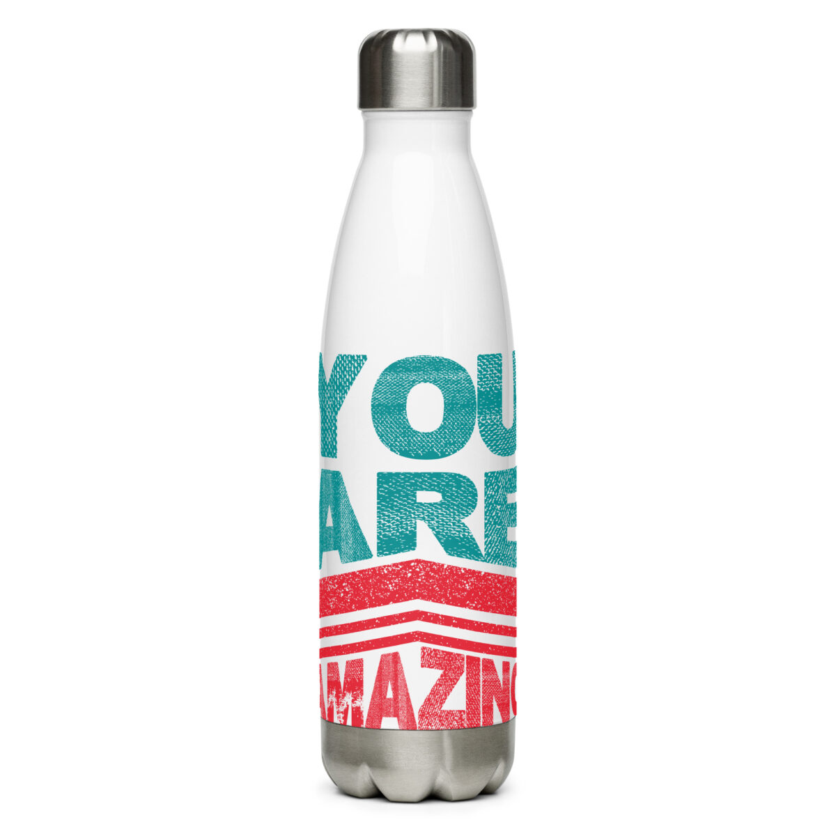 stainless steel water bottle white 17oz front 649dba4a54950