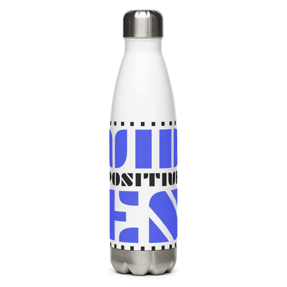 stainless steel water bottle white 17oz front 649dbe251293b