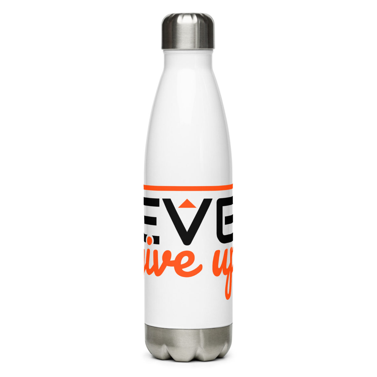 stainless steel water bottle white 17oz front 649dbe95b31ec