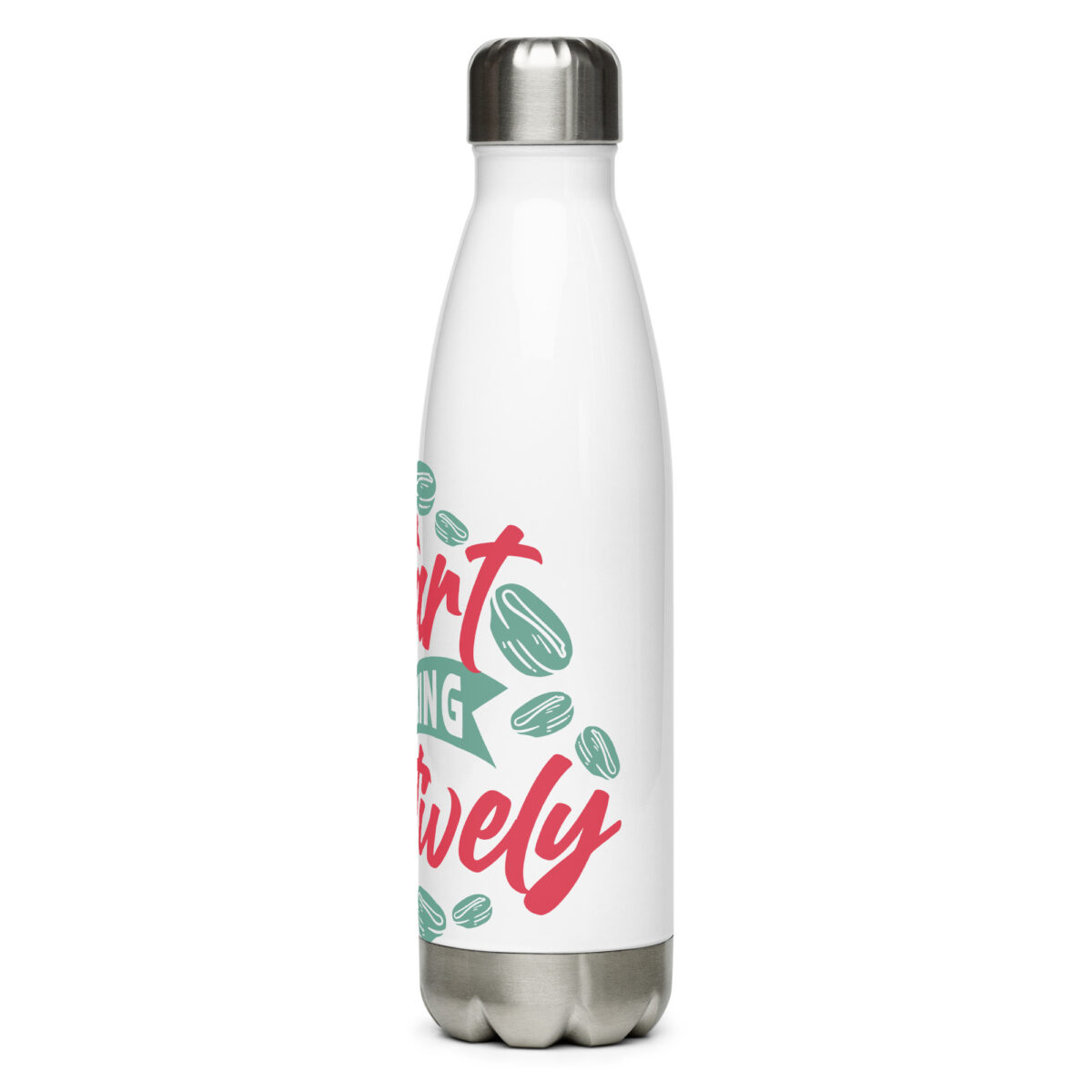 stainless steel water bottle white 17oz left 649985fb38a8b