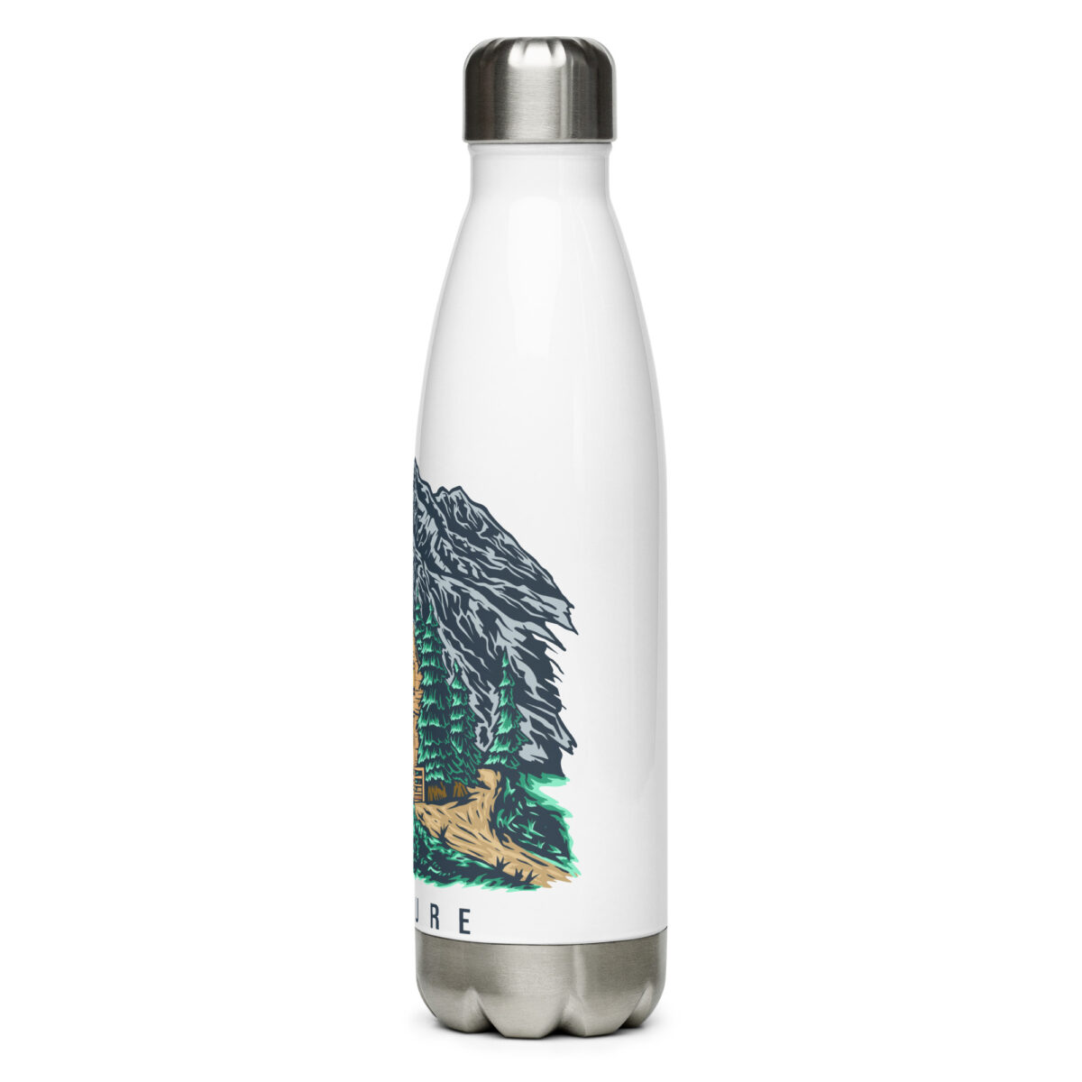 stainless steel water bottle white 17oz left 64999632ed264