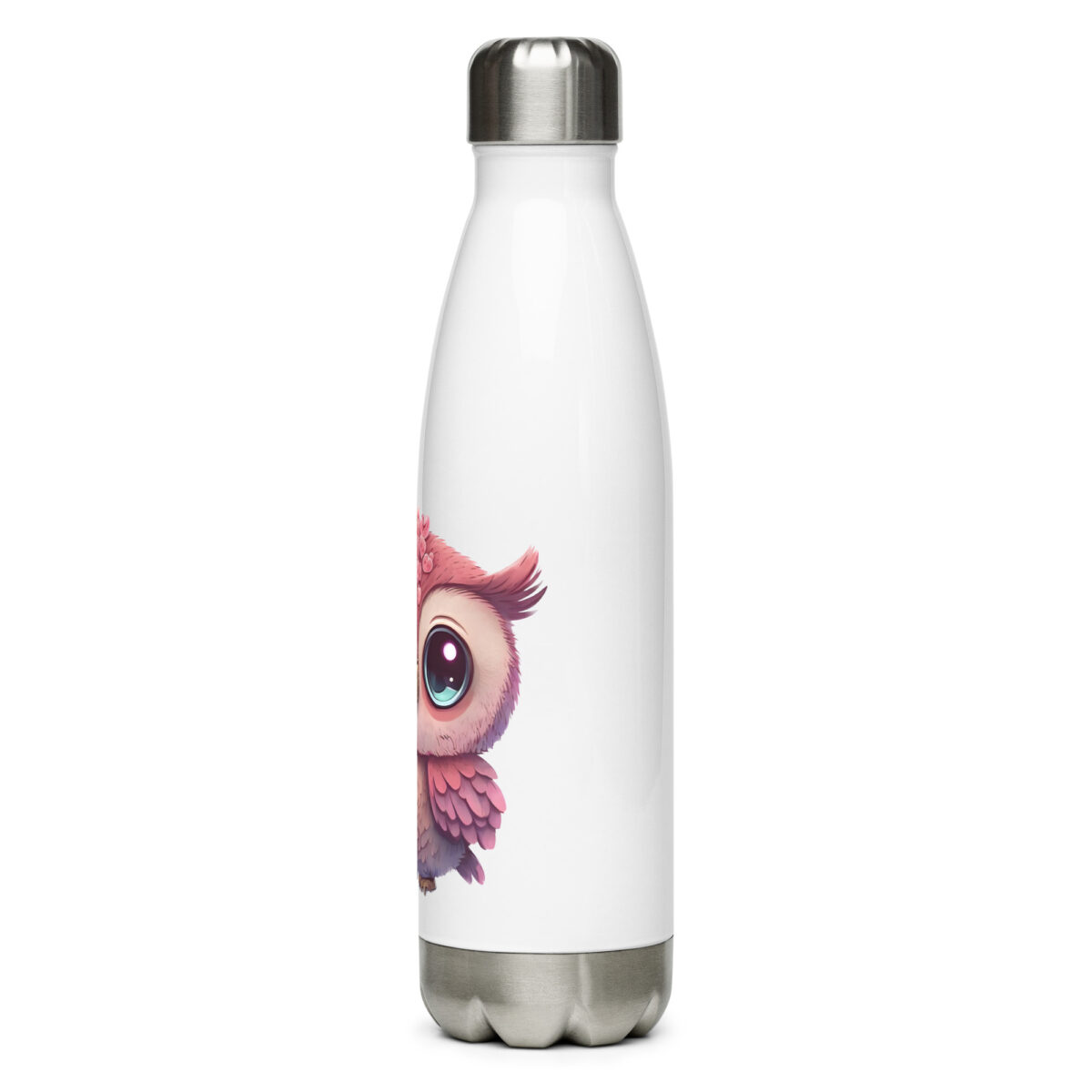 stainless steel water bottle white 17oz left 6499c752774a2