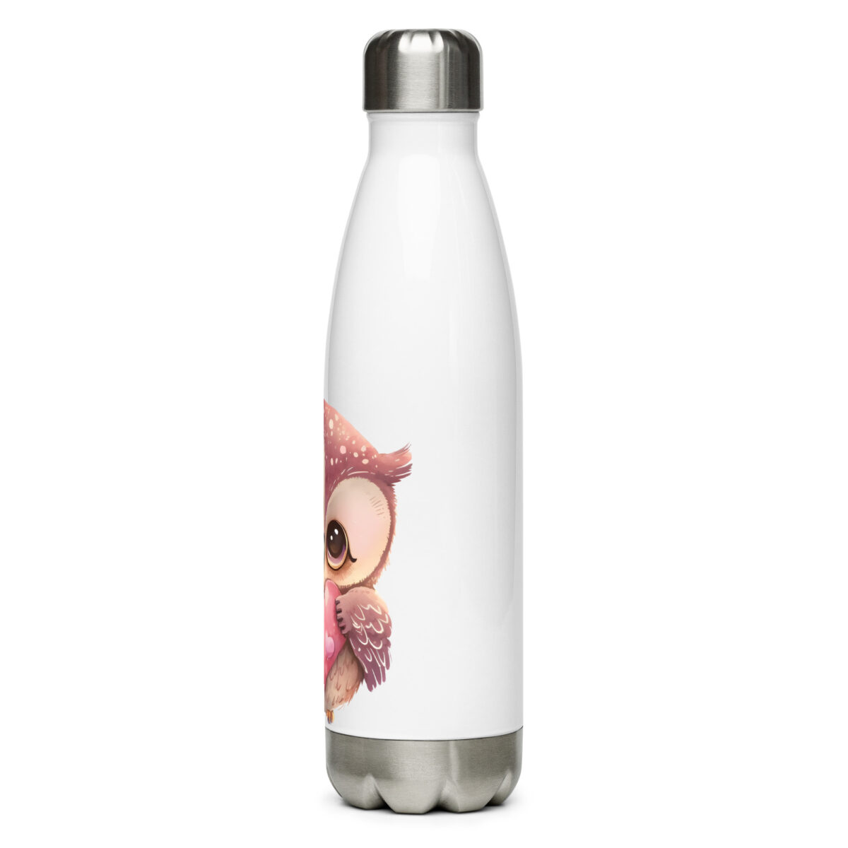 stainless steel water bottle white 17oz left 6499c9b344efb