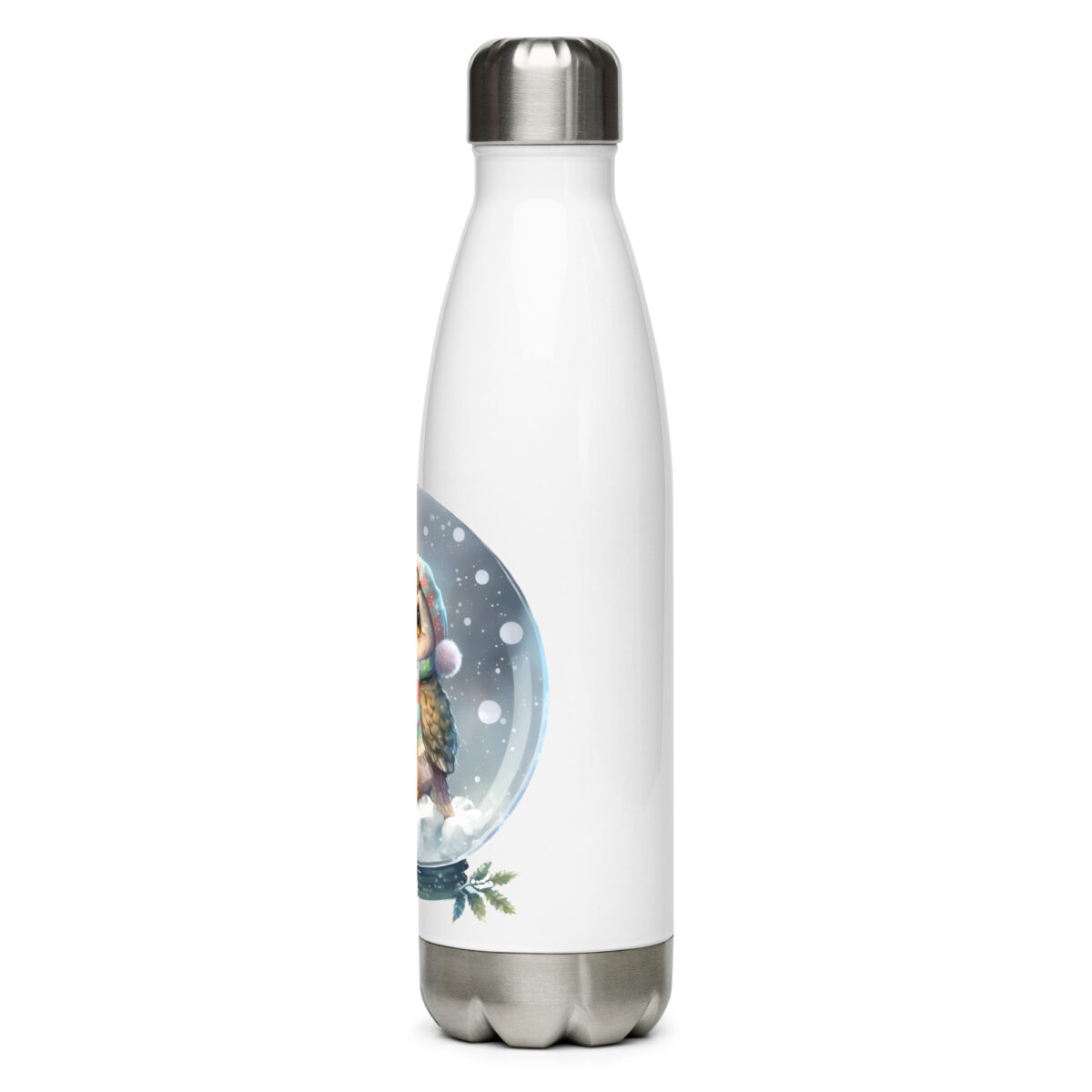 stainless steel water bottle white 17oz left 6499cb8ba9f34