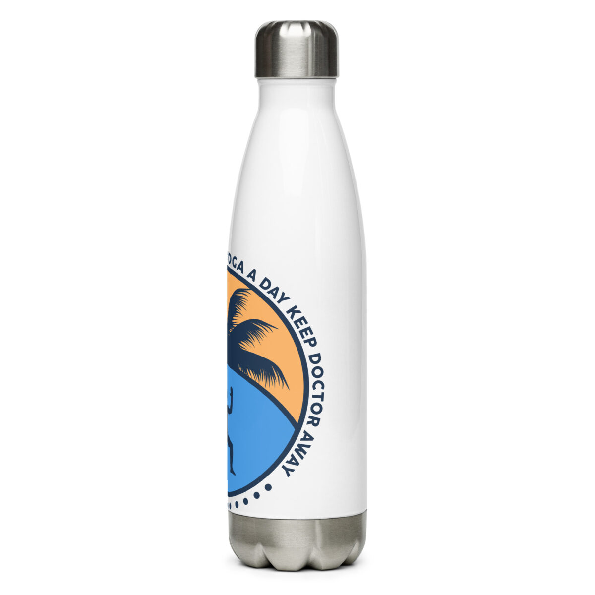 stainless steel water bottle white 17oz left 649ab7f29089a