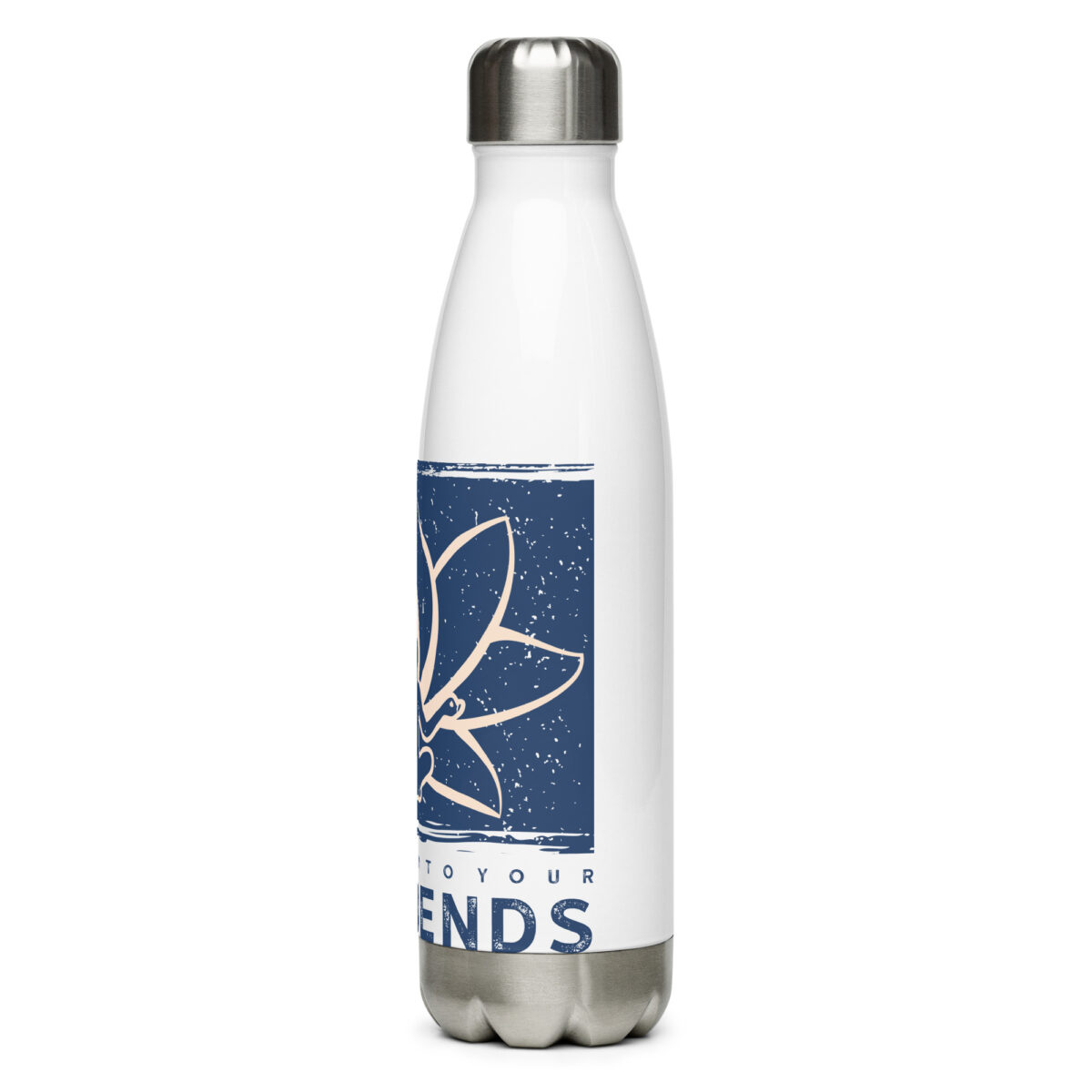 stainless steel water bottle white 17oz left 649ac3ac11ca4