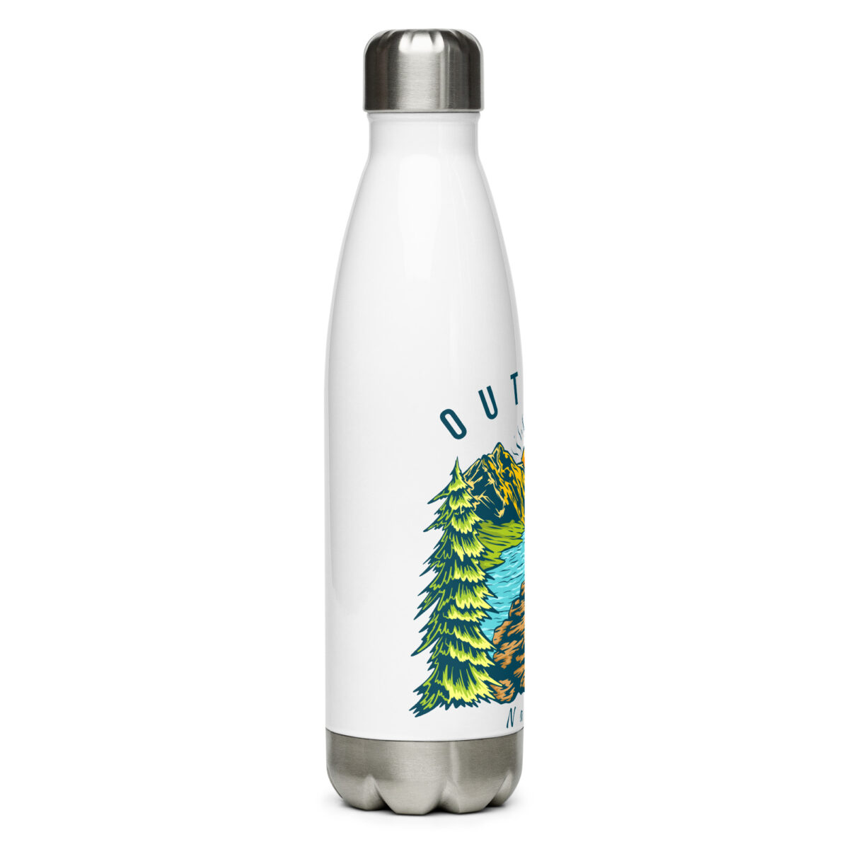 stainless steel water bottle white 17oz right 649995d6b8eec