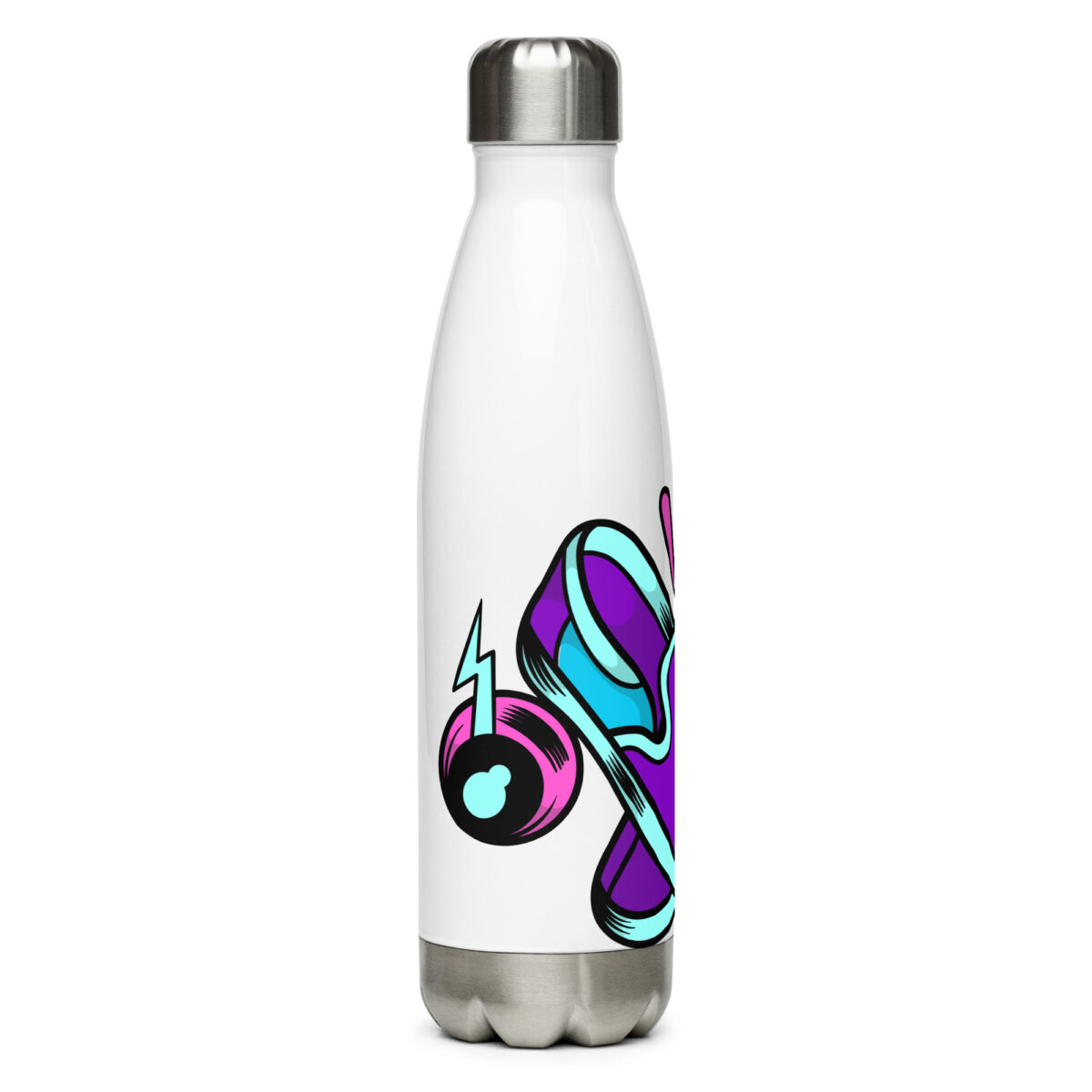 stainless steel water bottle white 17oz right 6499b5e48c11c