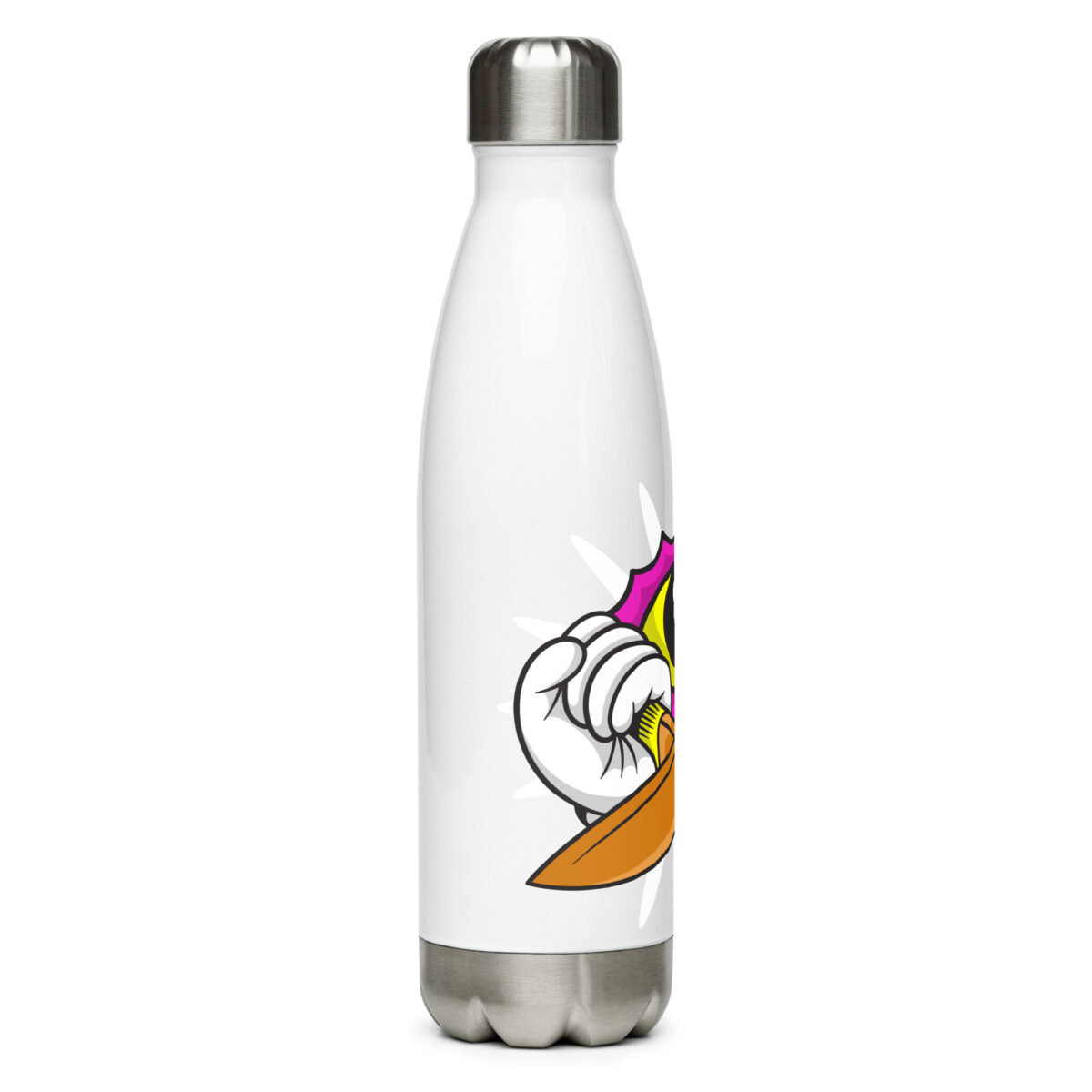 stainless steel water bottle white 17oz right 6499bee4cbd92