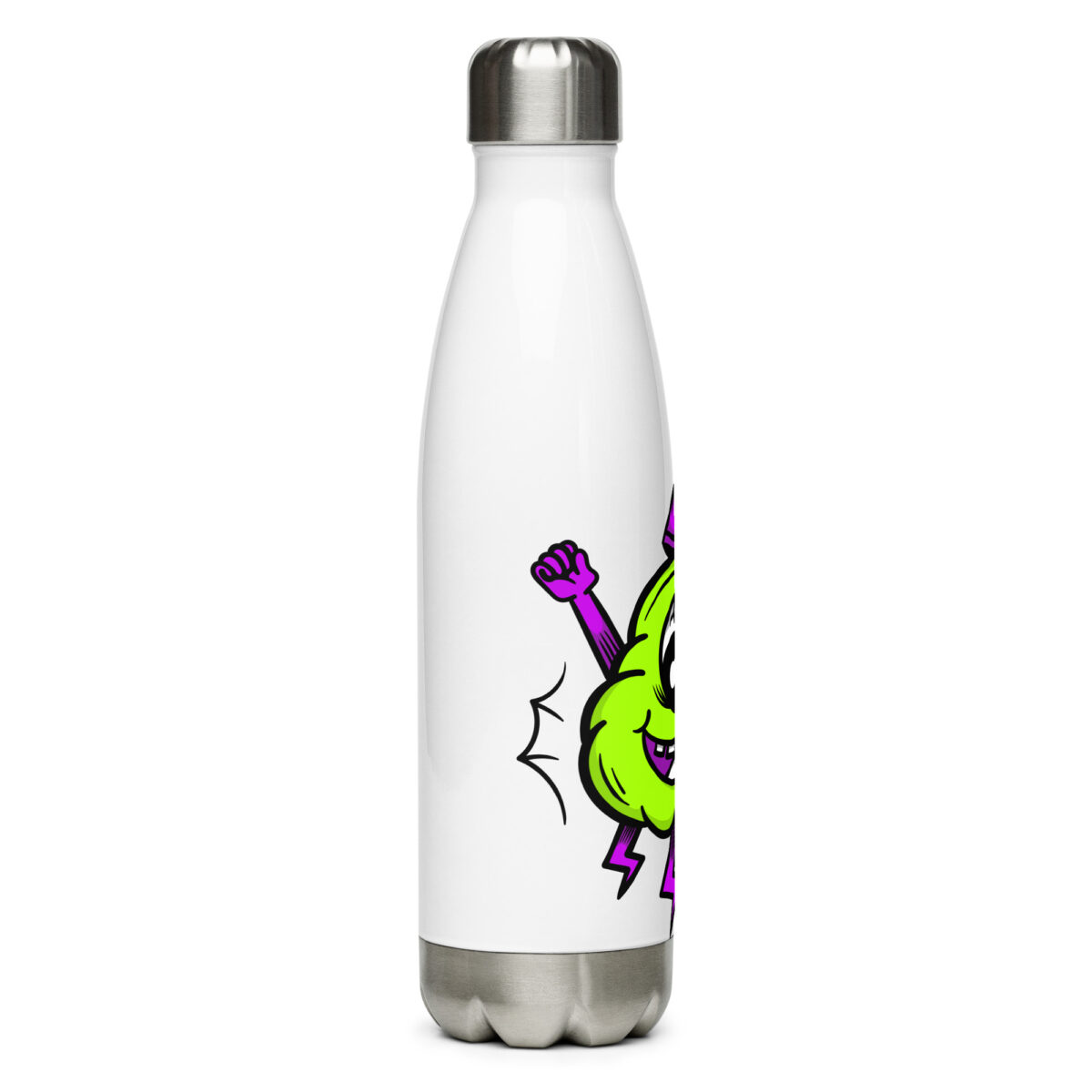 stainless steel water bottle white 17oz right 6499c1fbee2f8