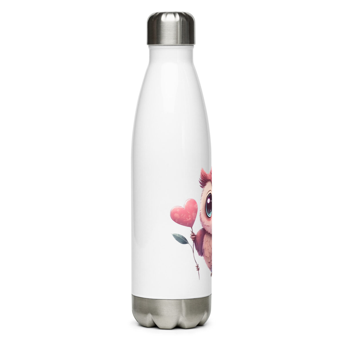 stainless steel water bottle white 17oz right 6499c75277418