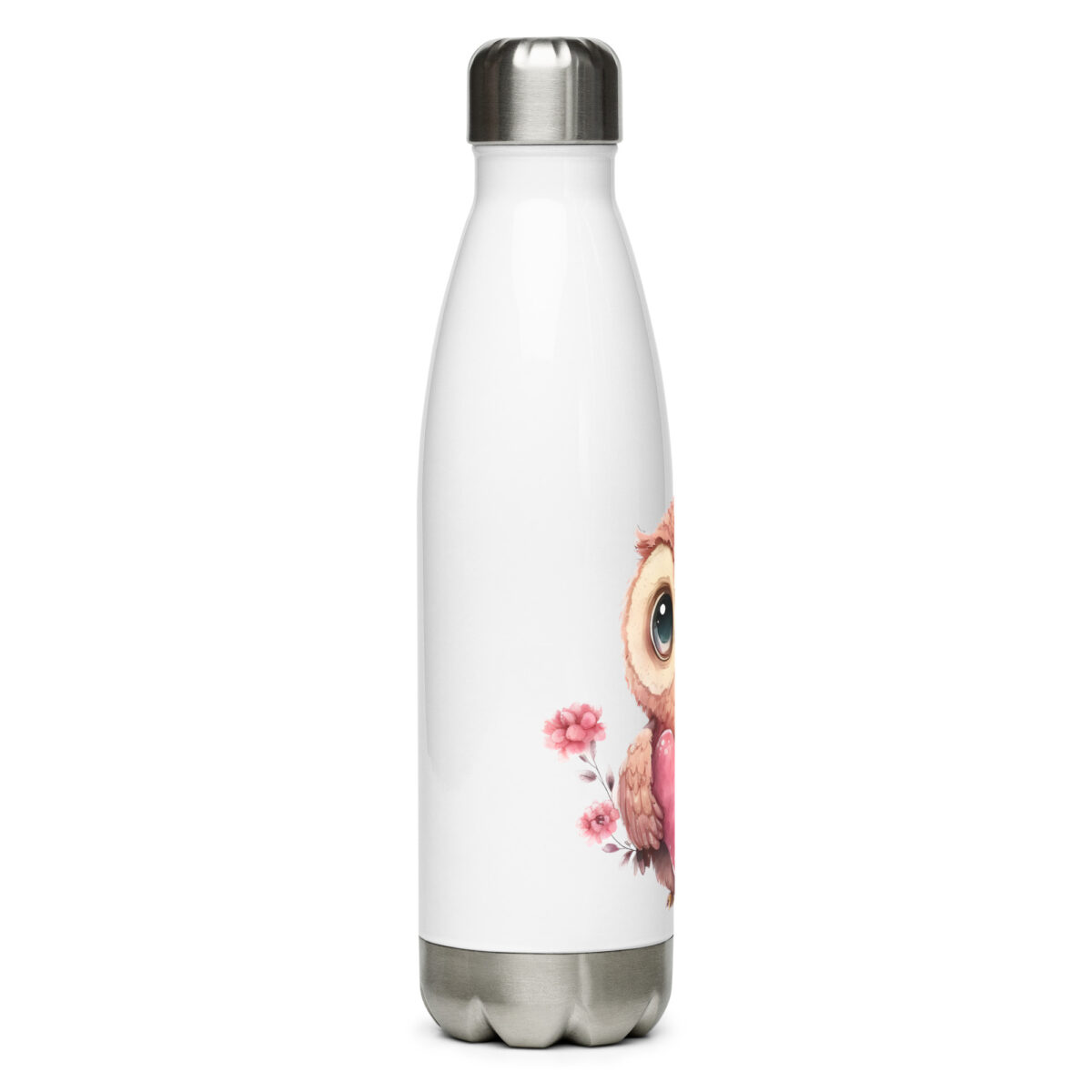 stainless steel water bottle white 17oz right 6499c7a972735