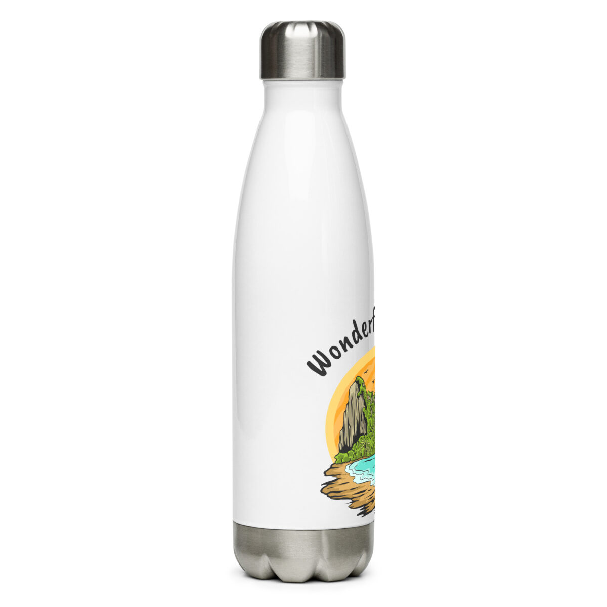 stainless steel water bottle white 17oz right 649da8be40568