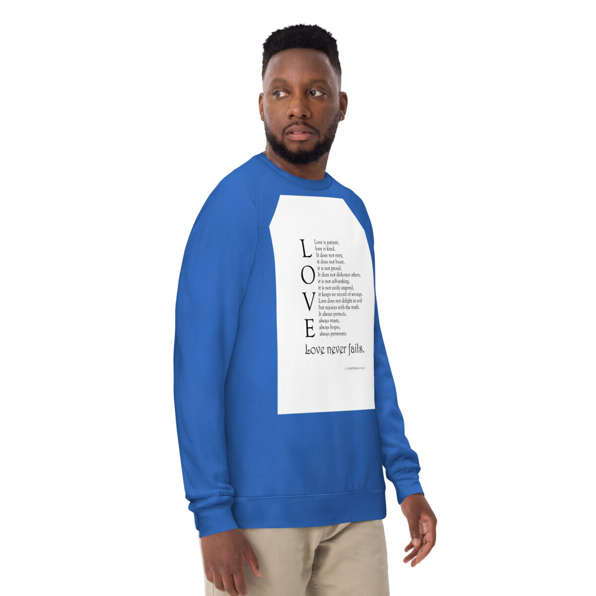 unisex raglan sweatshirt bright royal front 648c929213c26