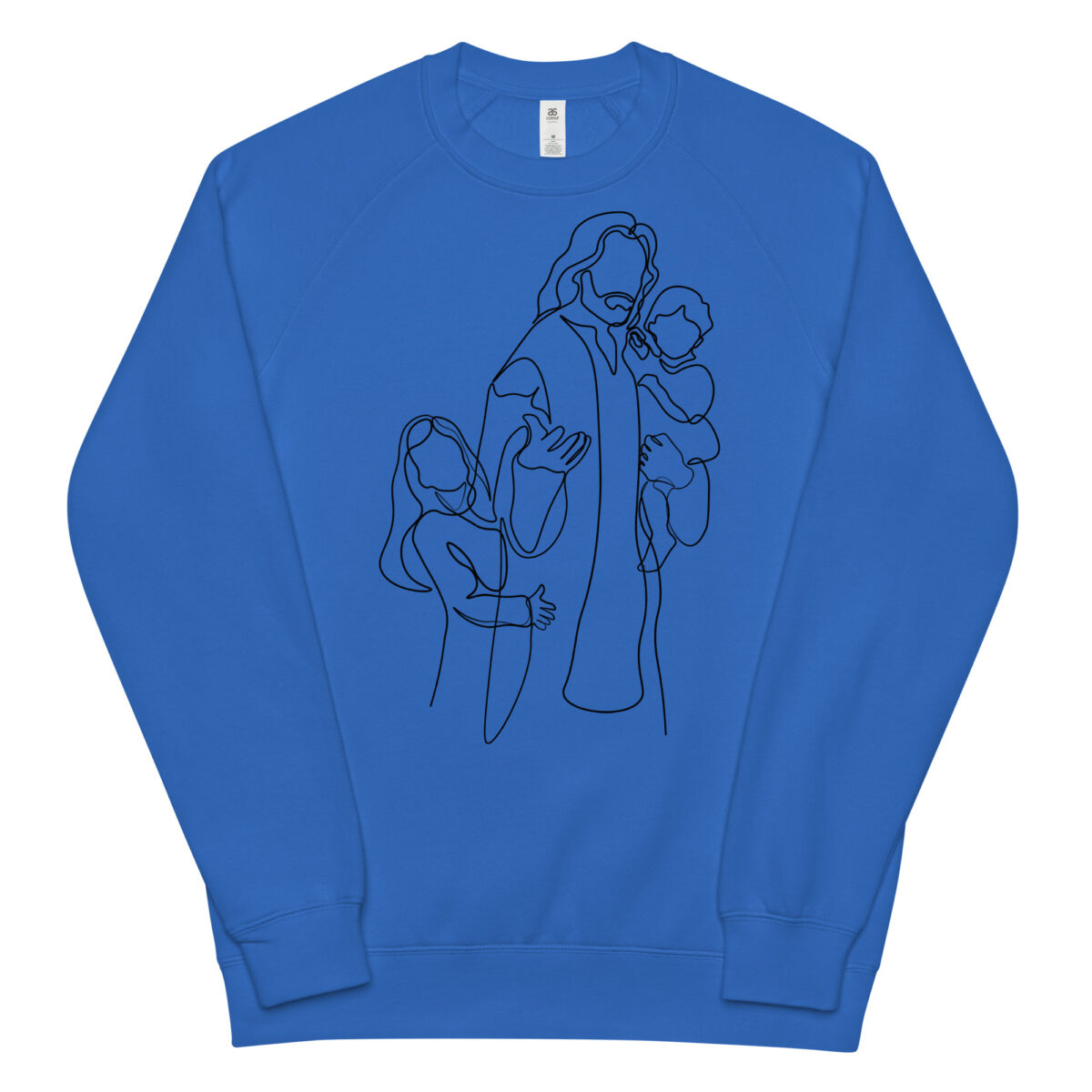 unisex raglan sweatshirt bright royal front 648c959dae928