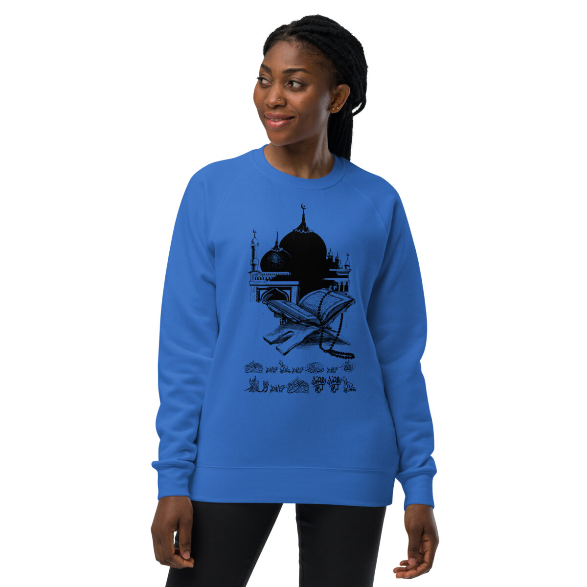 unisex raglan sweatshirt bright royal front 648d876d89ab5