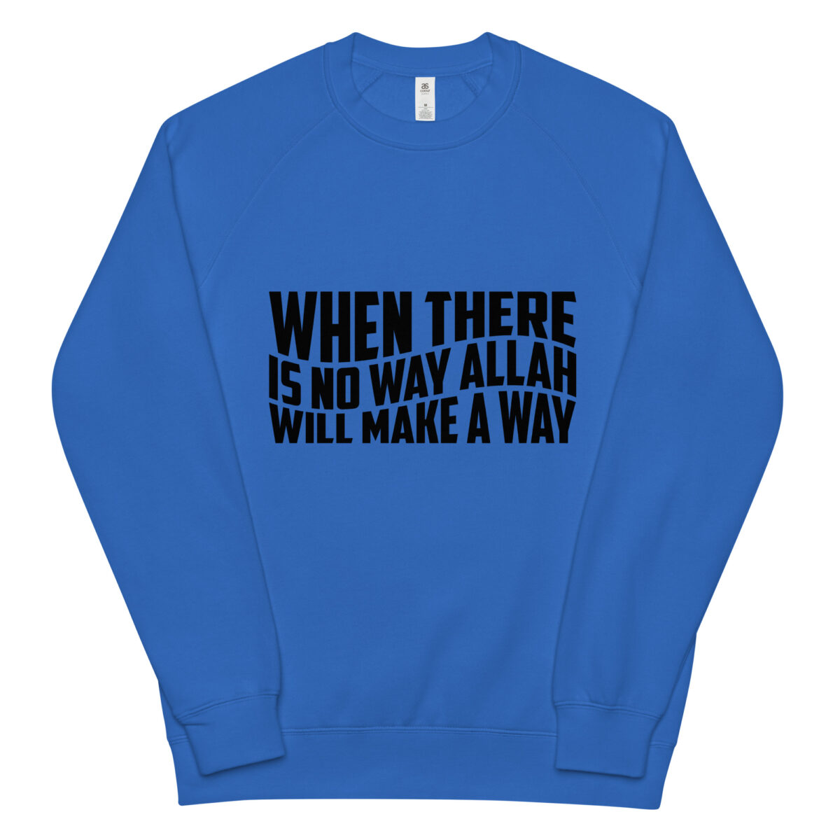 unisex raglan sweatshirt bright royal front 648d8a5f5a807