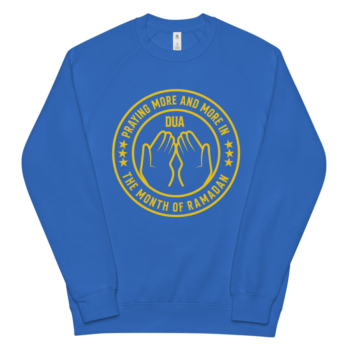 unisex raglan sweatshirt bright royal front 648d8d27de717