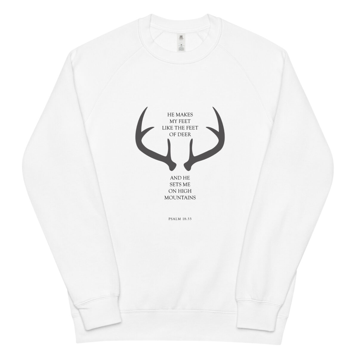 unisex raglan sweatshirt white front 648c943ab3e24