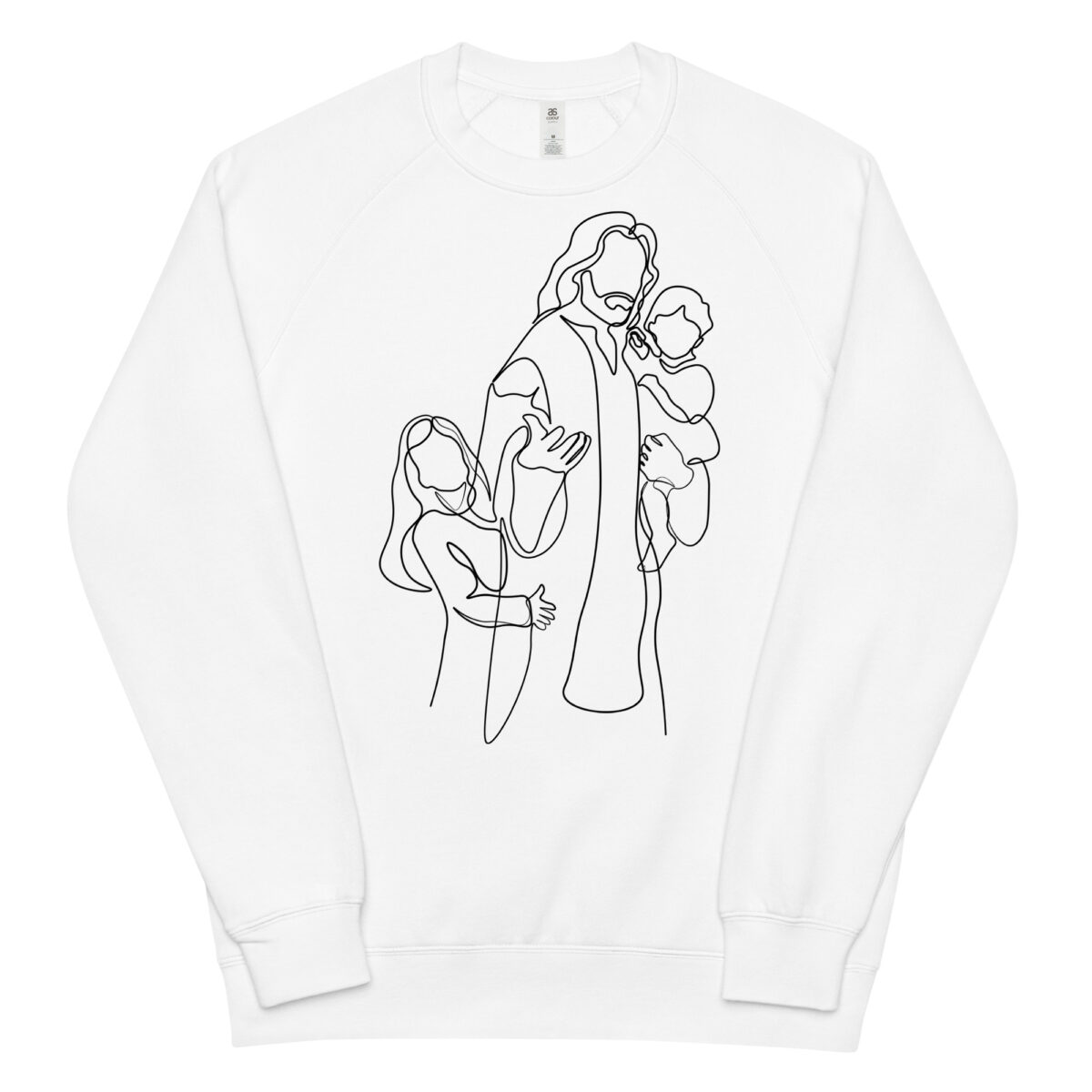 unisex raglan sweatshirt white front 648c959daea79