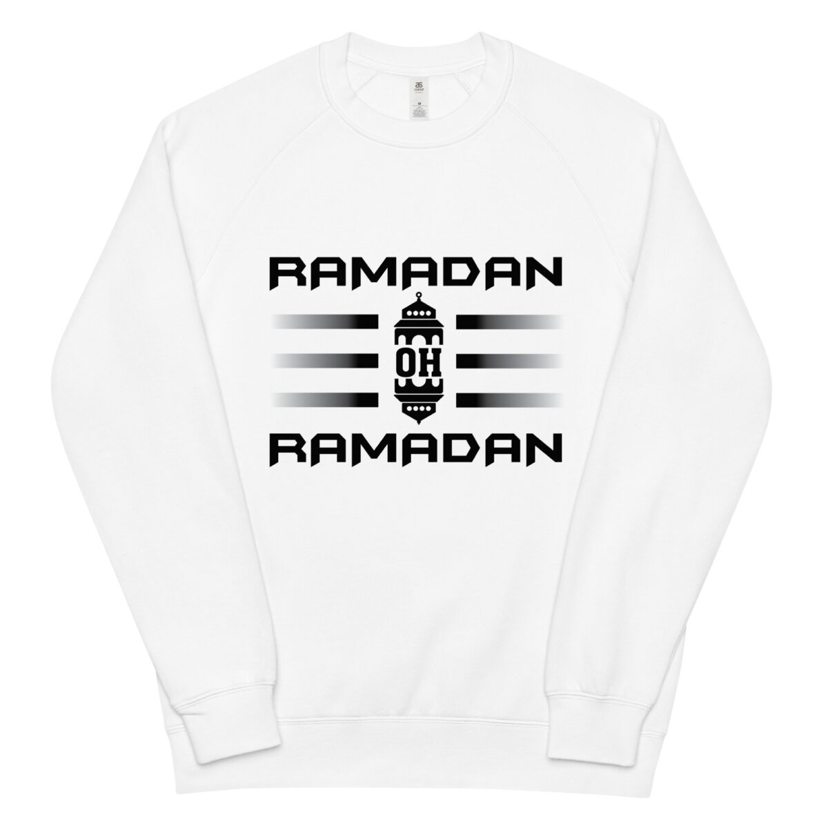 unisex raglan sweatshirt white front 648d90a9e211b