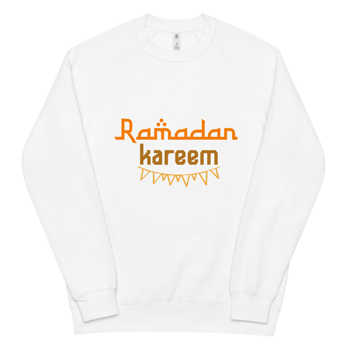 unisex raglan sweatshirt white front 648da2f551424