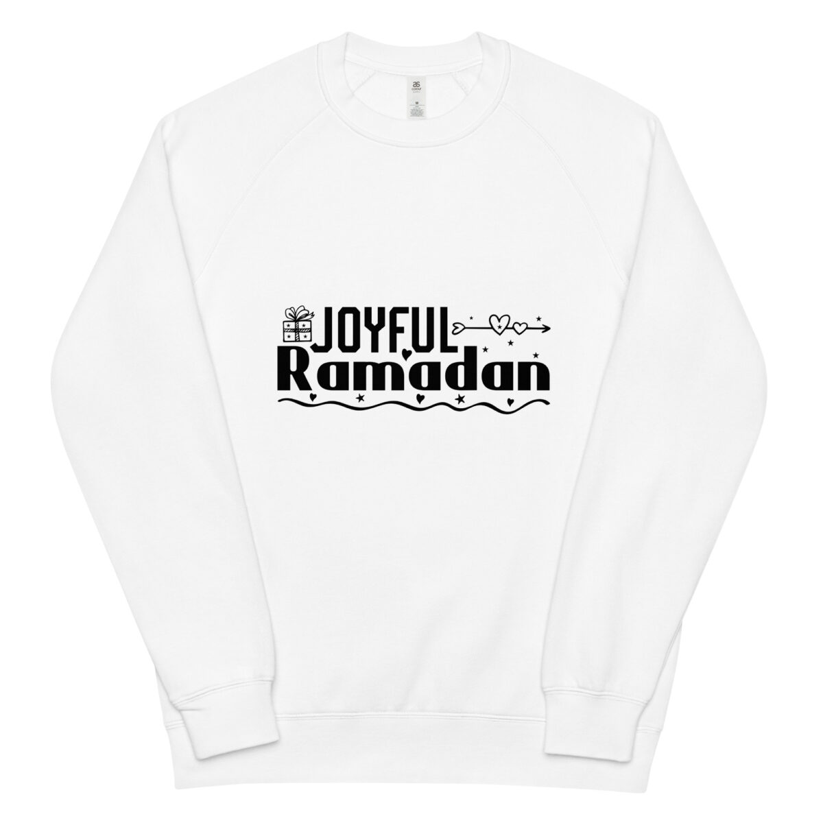 unisex raglan sweatshirt white front 648da7d0b3ce0