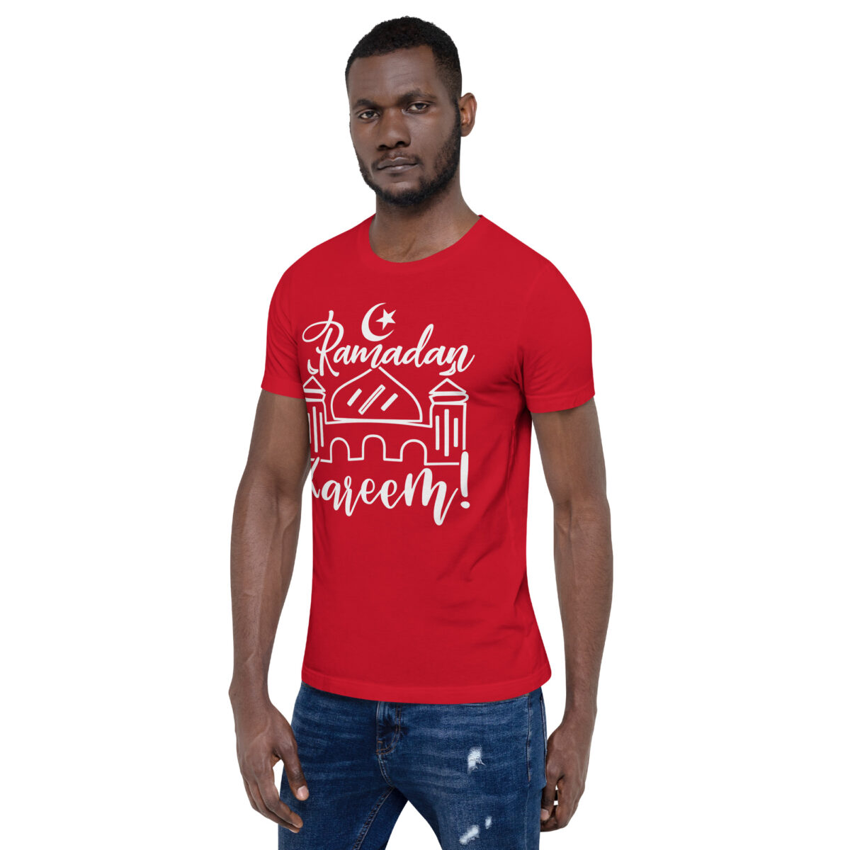 unisex staple t shirt red left front 648c4f70861ae