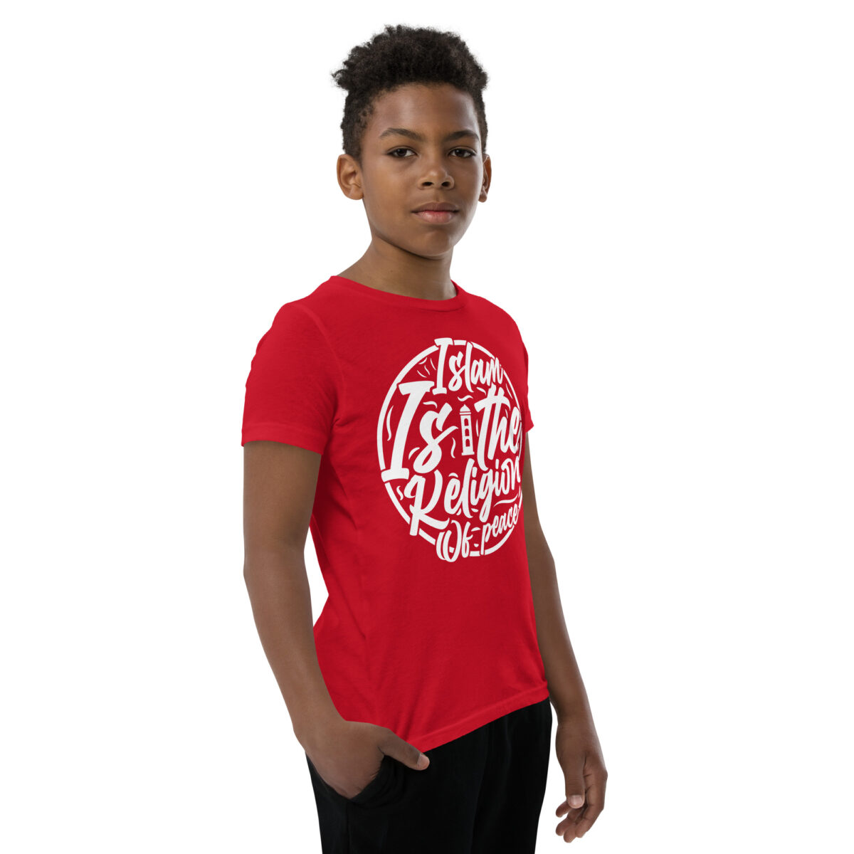 youth staple tee red right front 649039460c3df