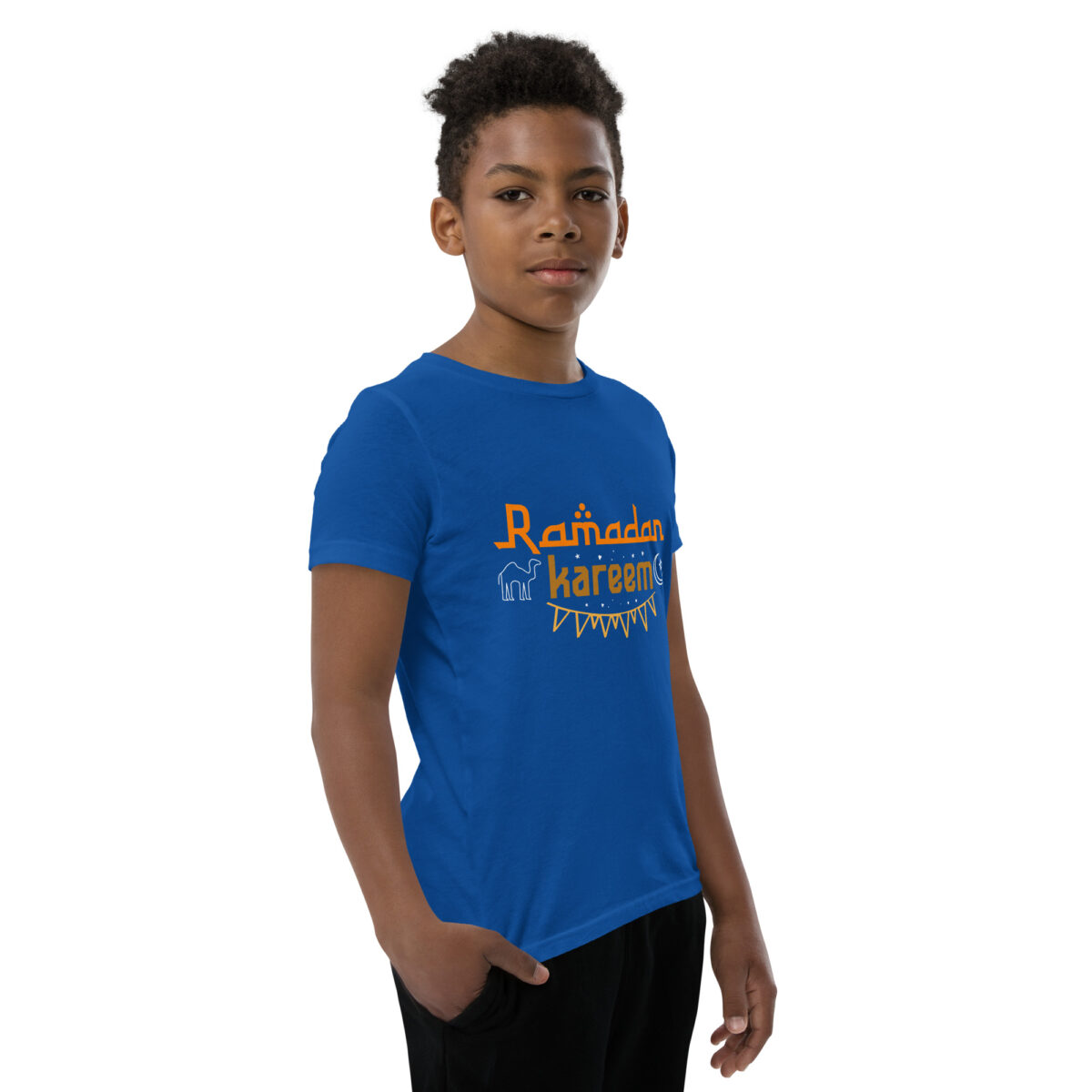 youth staple tee true royal right front 64904174c75be